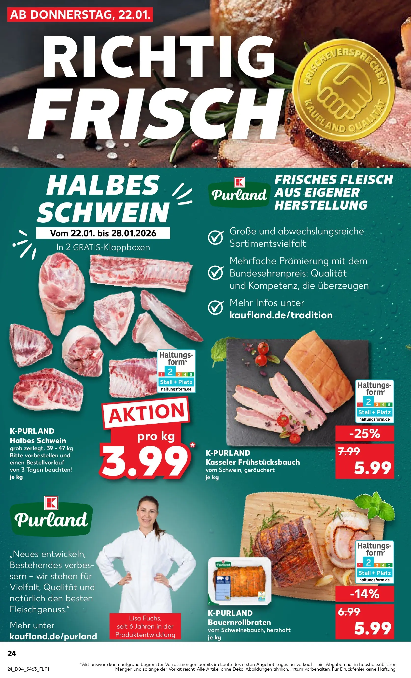 Prospekt Kaufland ab 25.01.2026 » Angebote Online zum Blättern | Seite: 24 | Produkte: Fleisch