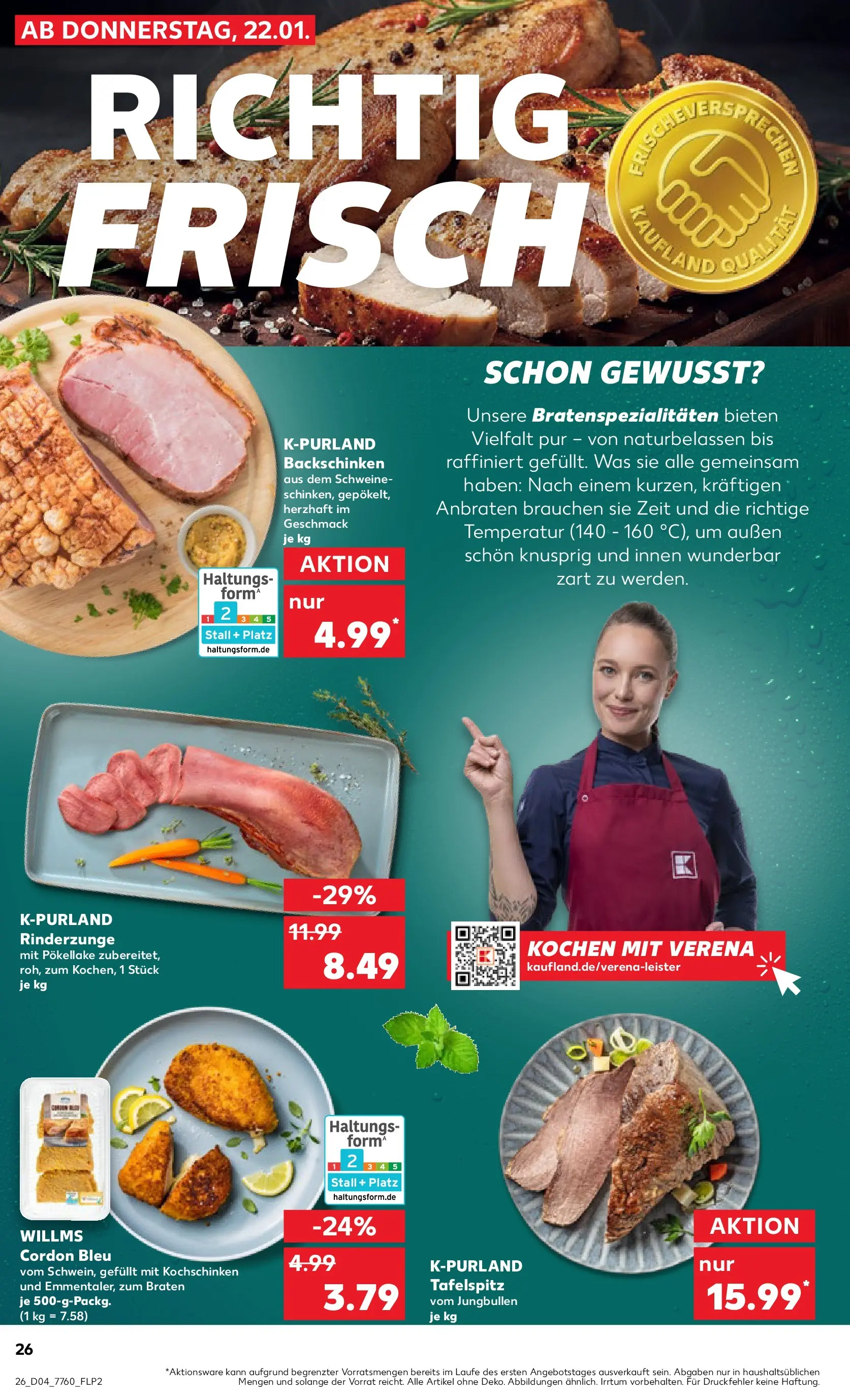 Prospekt Kaufland ab 25.01.2026 » Angebote Online zum Blättern | Seite: 26 | Produkte: Tafelspitz