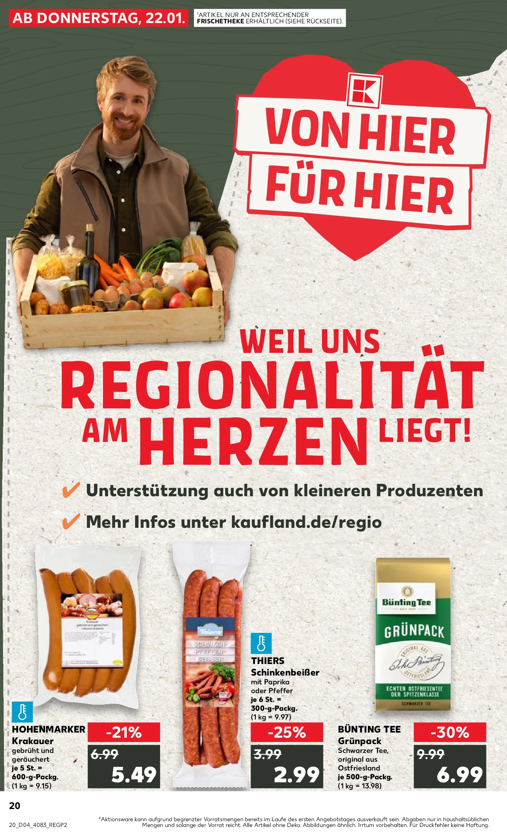 Prospekt Kaufland ab 25.01.2026 » Angebote Online zum Blättern | Seite: 20 | Produkte: Paprika, Pfeffer, Tee