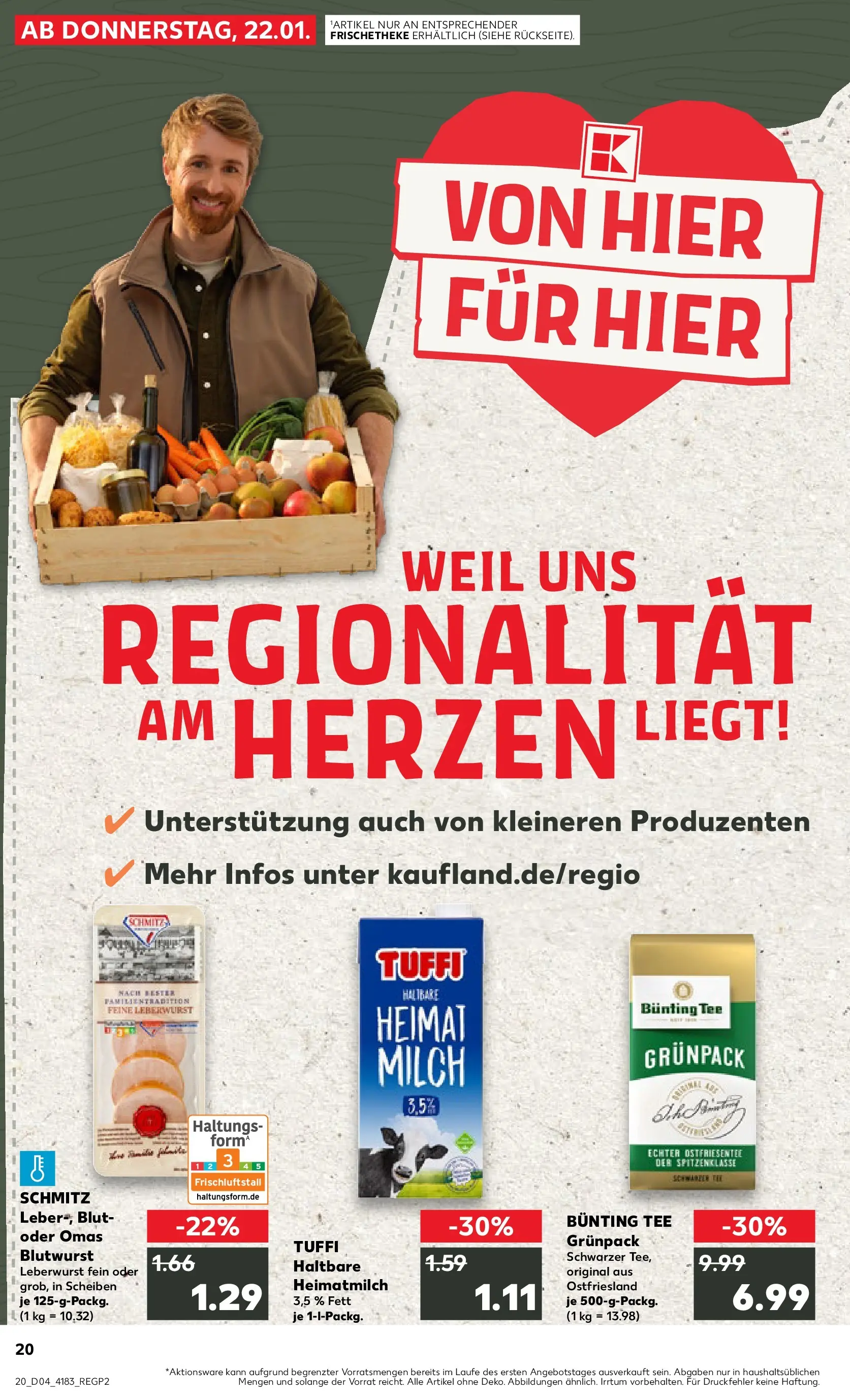 Prospekt Kaufland ab 25.01.2026 » Angebote Online zum Blättern | Seite: 20 | Produkte: Milch, Tee