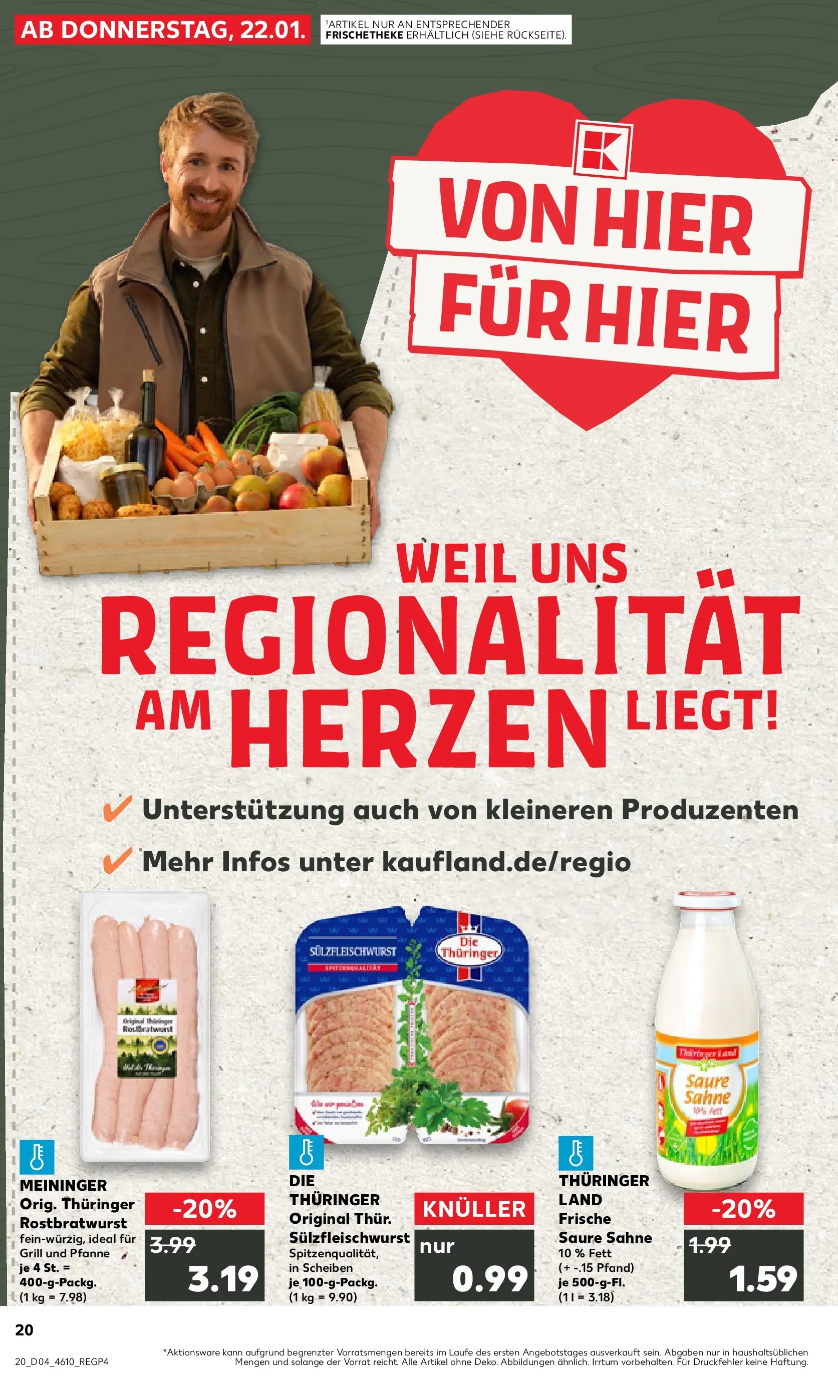 Prospekt Kaufland ab 25.01.2026 » Angebote Online zum Blättern | Seite: 20 | Produkte: Grill, Sahne