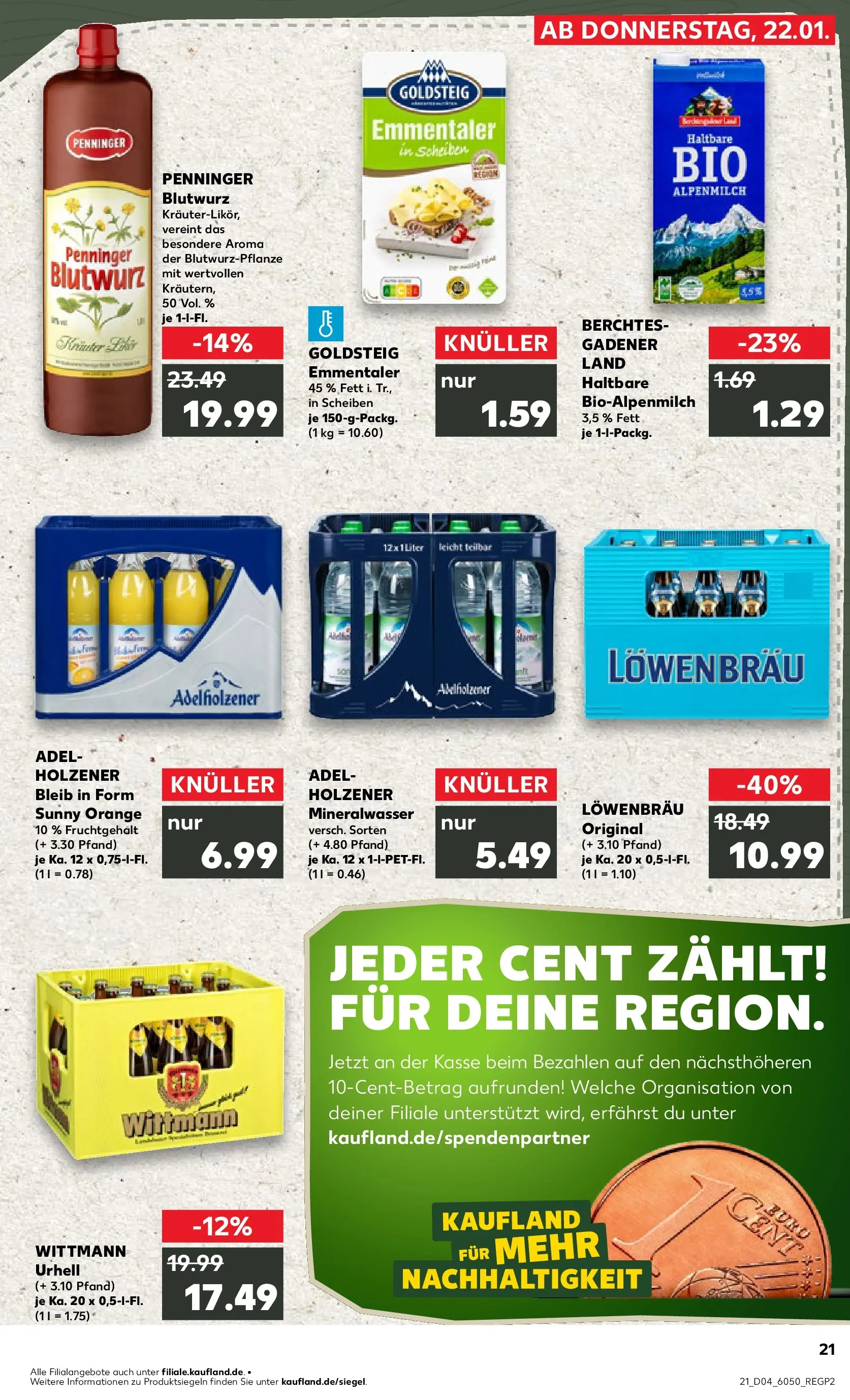 Prospekt Kaufland ab 25.01.2026 » Angebote Online zum Blättern | Seite: 21 | Produkte: Mineralwasser