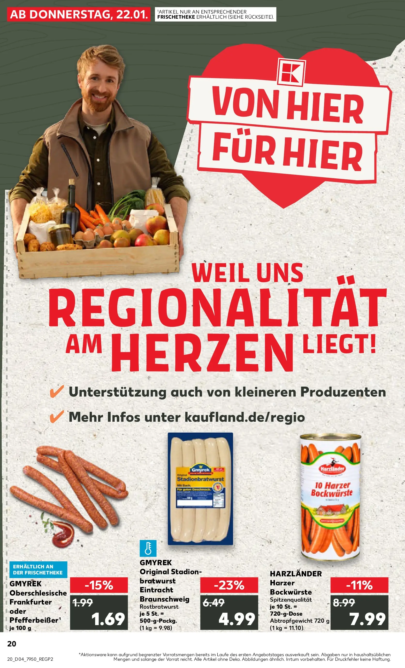 Prospekt Kaufland ab 25.01.2026 » Angebote Online zum Blättern | Seite: 20 | Produkte: Bratwurst