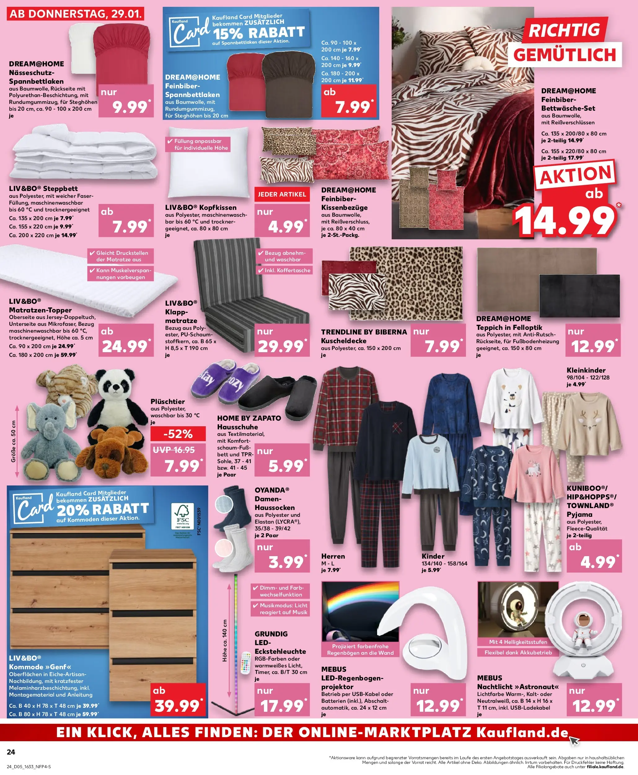 Prospekt Kaufland ab 29.01.2026 » Angebote Online zum Blättern | Seite: 24 | Produkte: Trockner, Kopfkissen, Teppich, Nachtlicht
