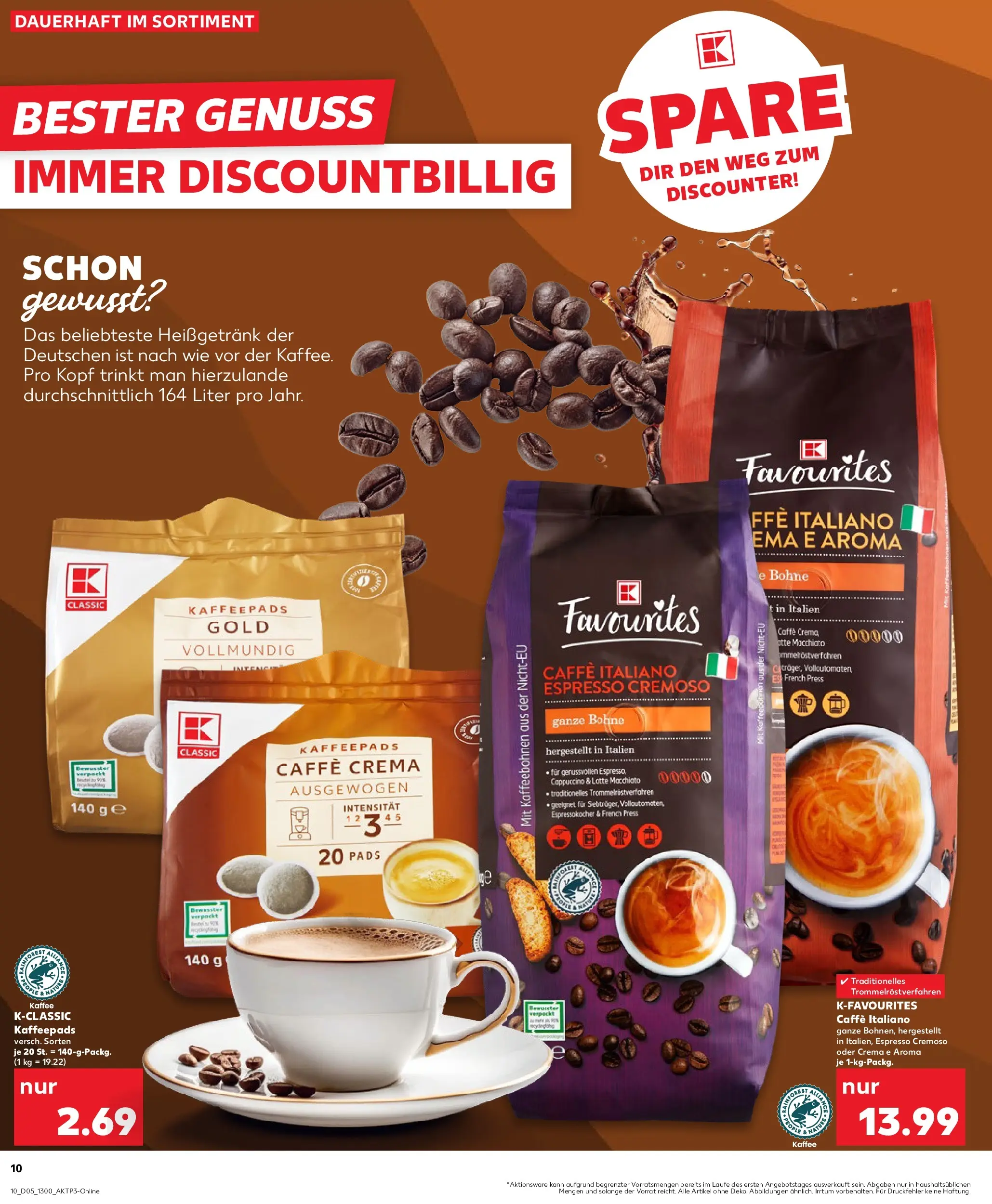 Prospekt Kaufland ab 28.01.2026 » Angebote Online zum Blättern | Seite: 10 | Produkte: Kaffeepads, Kaffee, Espressokocher