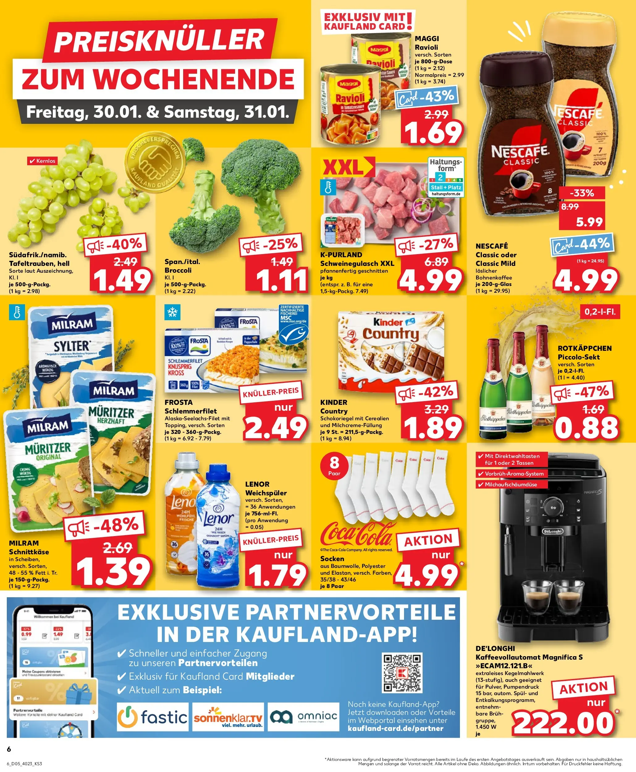 Prospekt Kaufland ab 28.01.2026 » Angebote Online zum Blättern | Seite: 6 | Produkte: Maggi, Frosta, Pasta, Kinder country