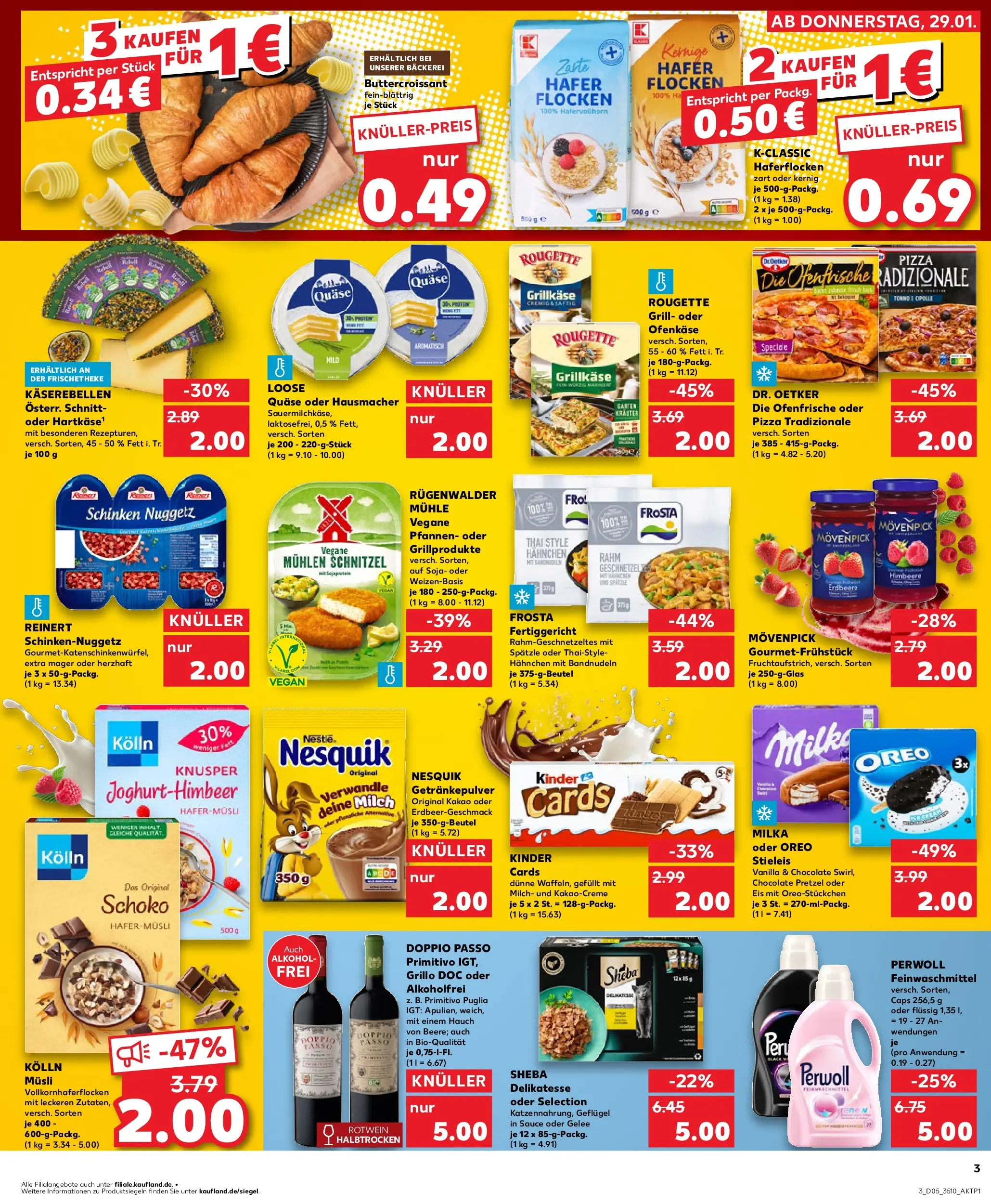 Prospekt Kaufland ab 29.01.2026 » Angebote Online zum Blättern | Seite: 3 | Produkte: Nesquik, Doppio passo primitivo, Perwoll, Flocken