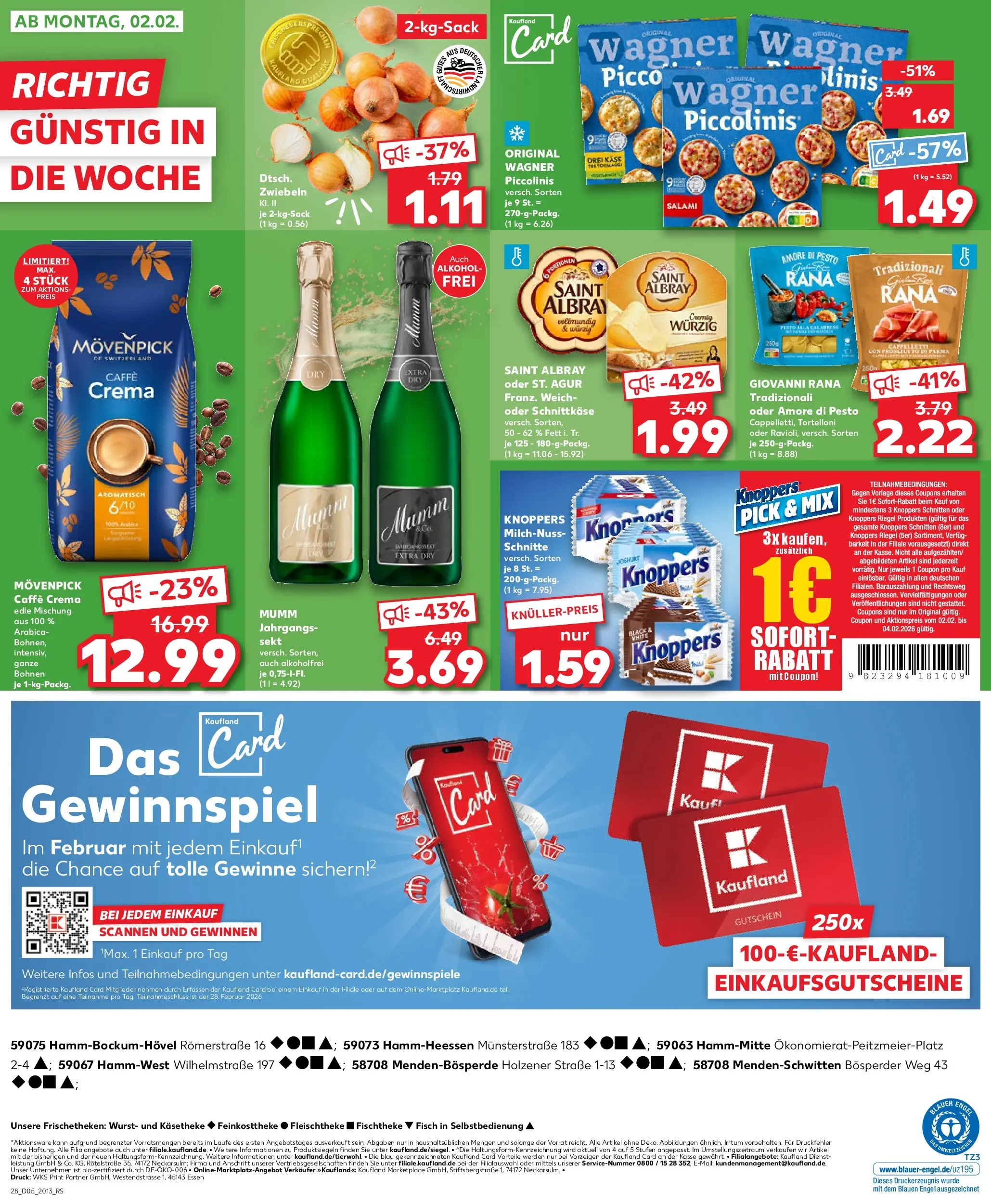 Prospekt Kaufland ab 29.01.2026 » Angebote Online zum Blättern | Seite: 28 | Produkte: Käse, Sekt, Knoppers, Salami