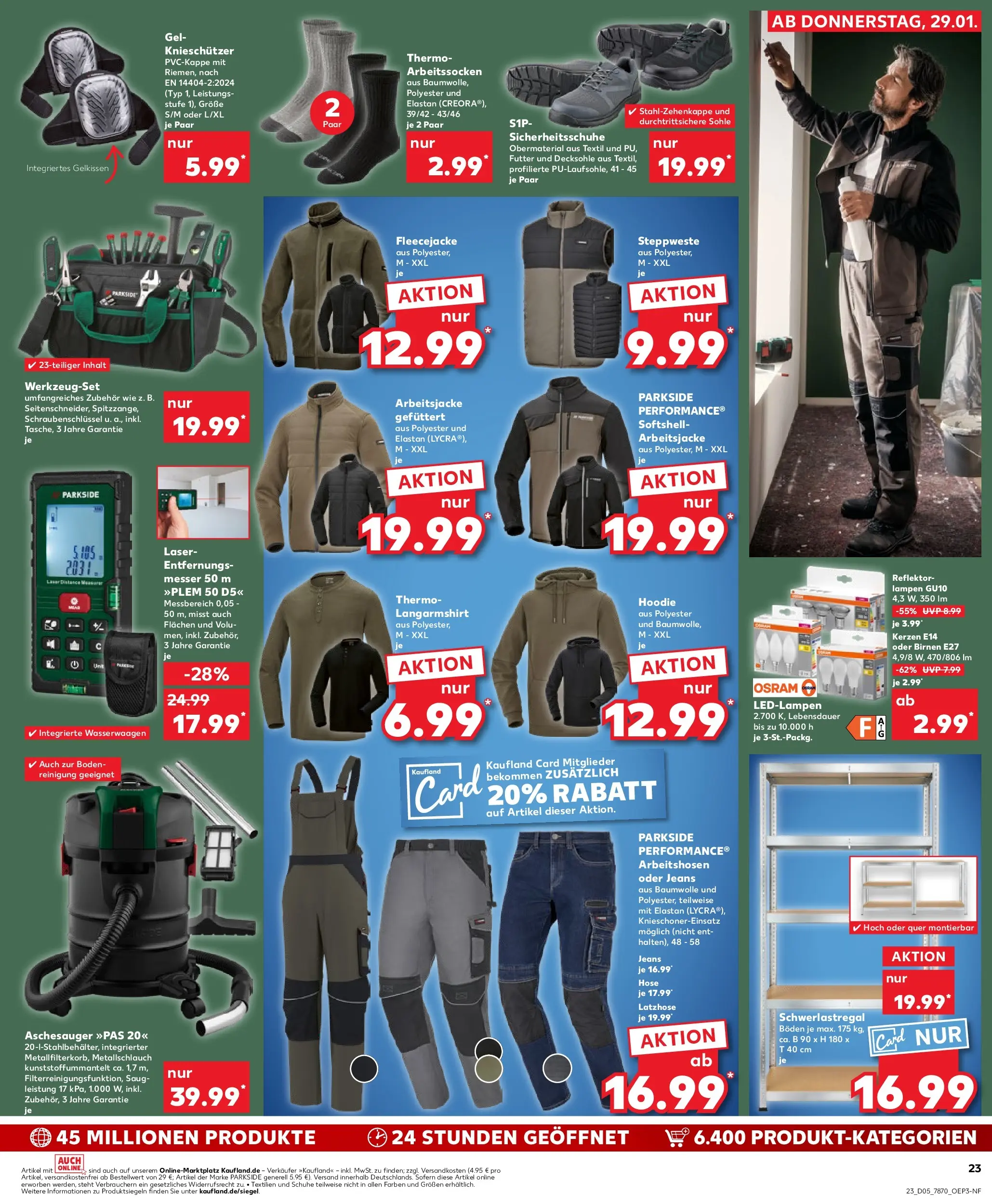Prospekt Kaufland ab 28.01.2026 » Angebote Online zum Blättern | Seite: 23 | Produkte: Langarmshirt, Steppweste, Hoodie, Hose