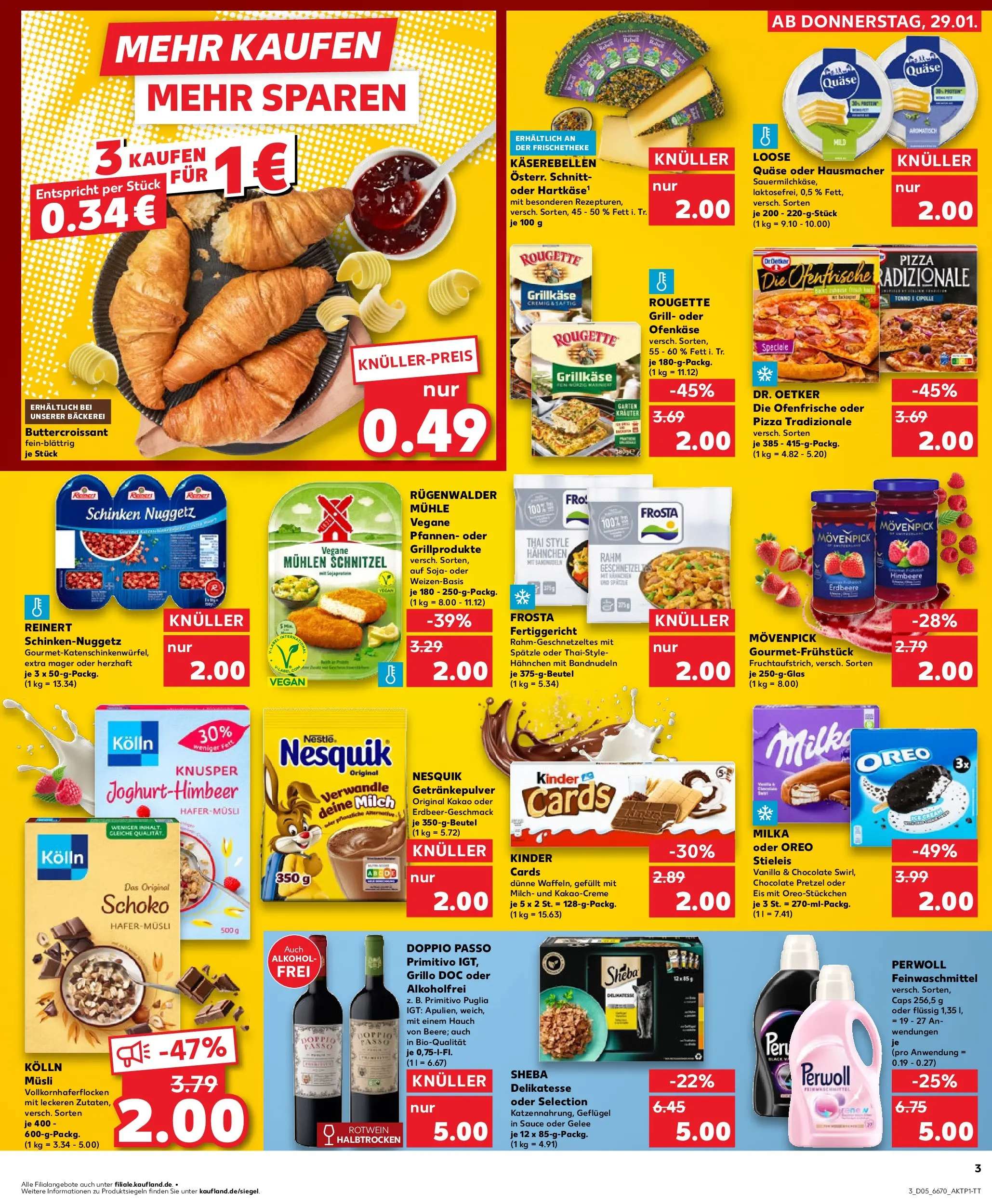 Prospekt Kaufland ab 28.01.2026 » Angebote Online zum Blättern | Seite: 3 | Produkte: Musli, Grill, Rotwein, Eis