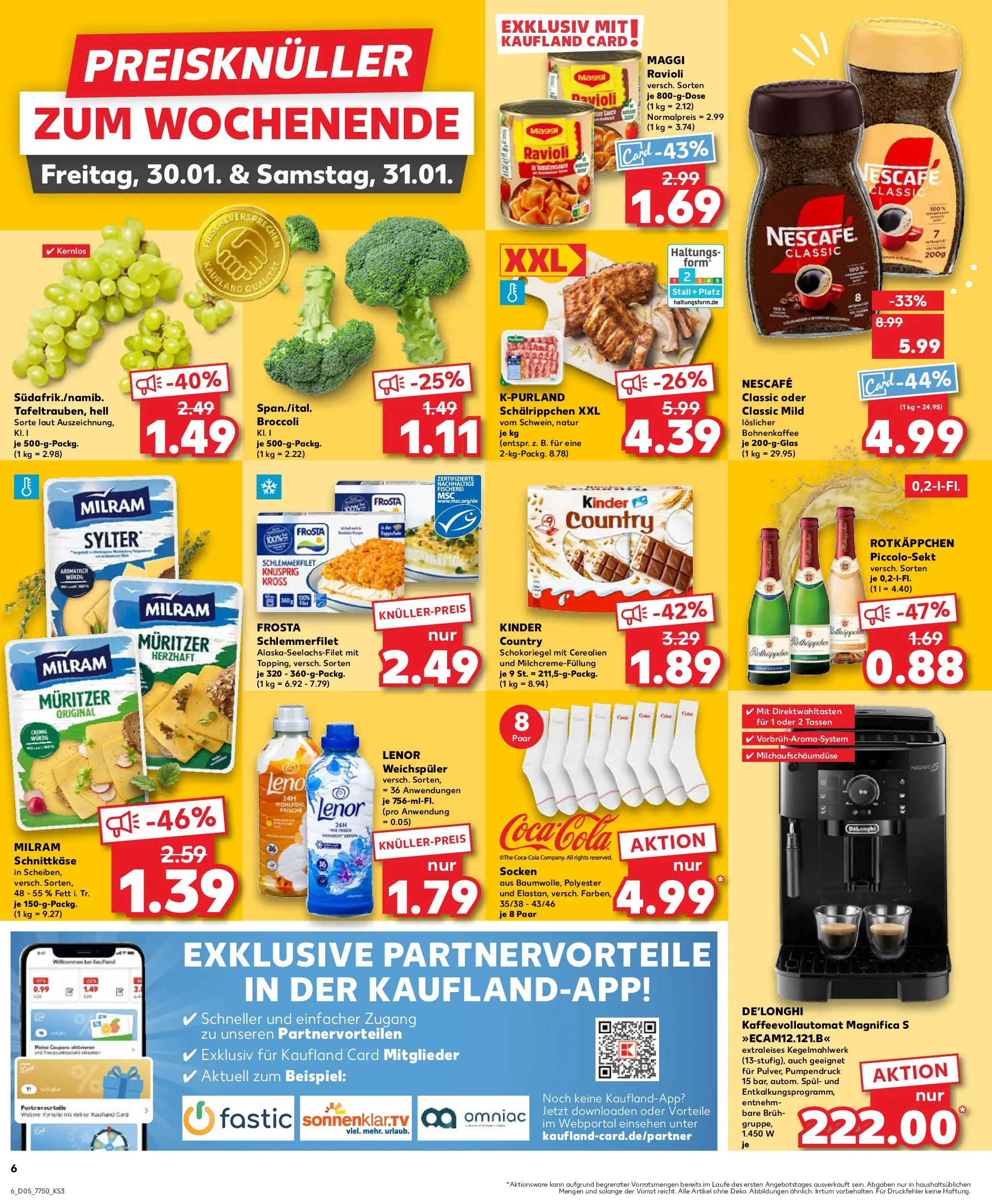 Prospekt Kaufland ab 29.01.2026 » Angebote Online zum Blättern | Seite: 6 | Produkte: Lenor, Milram, Kaffeevollautomat, Kinder country