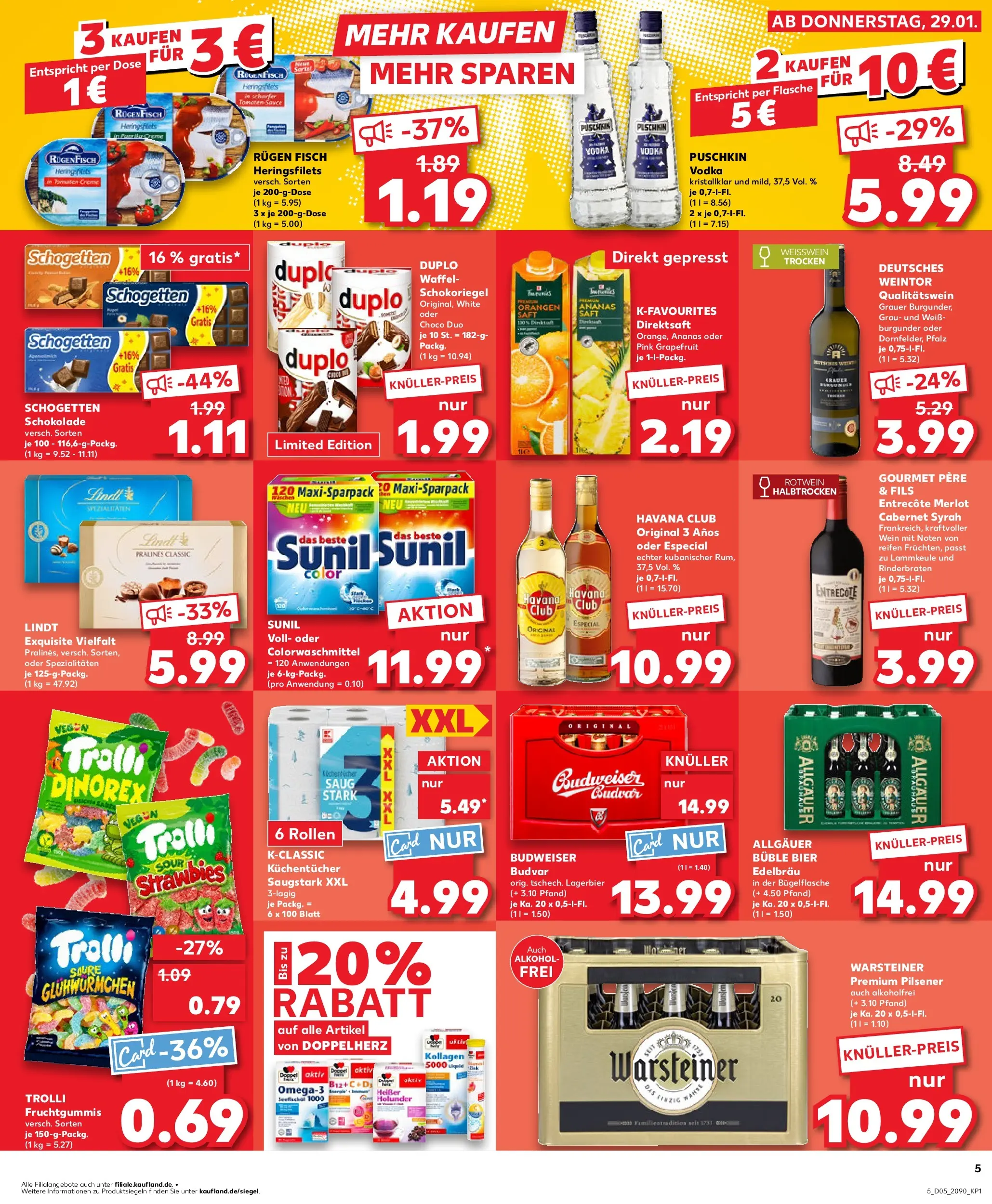 Prospekt Kaufland ab 29.01.2026 » Angebote Online zum Blättern | Seite: 5 | Produkte: Havana club, Orangen, Ananas, Entrecote