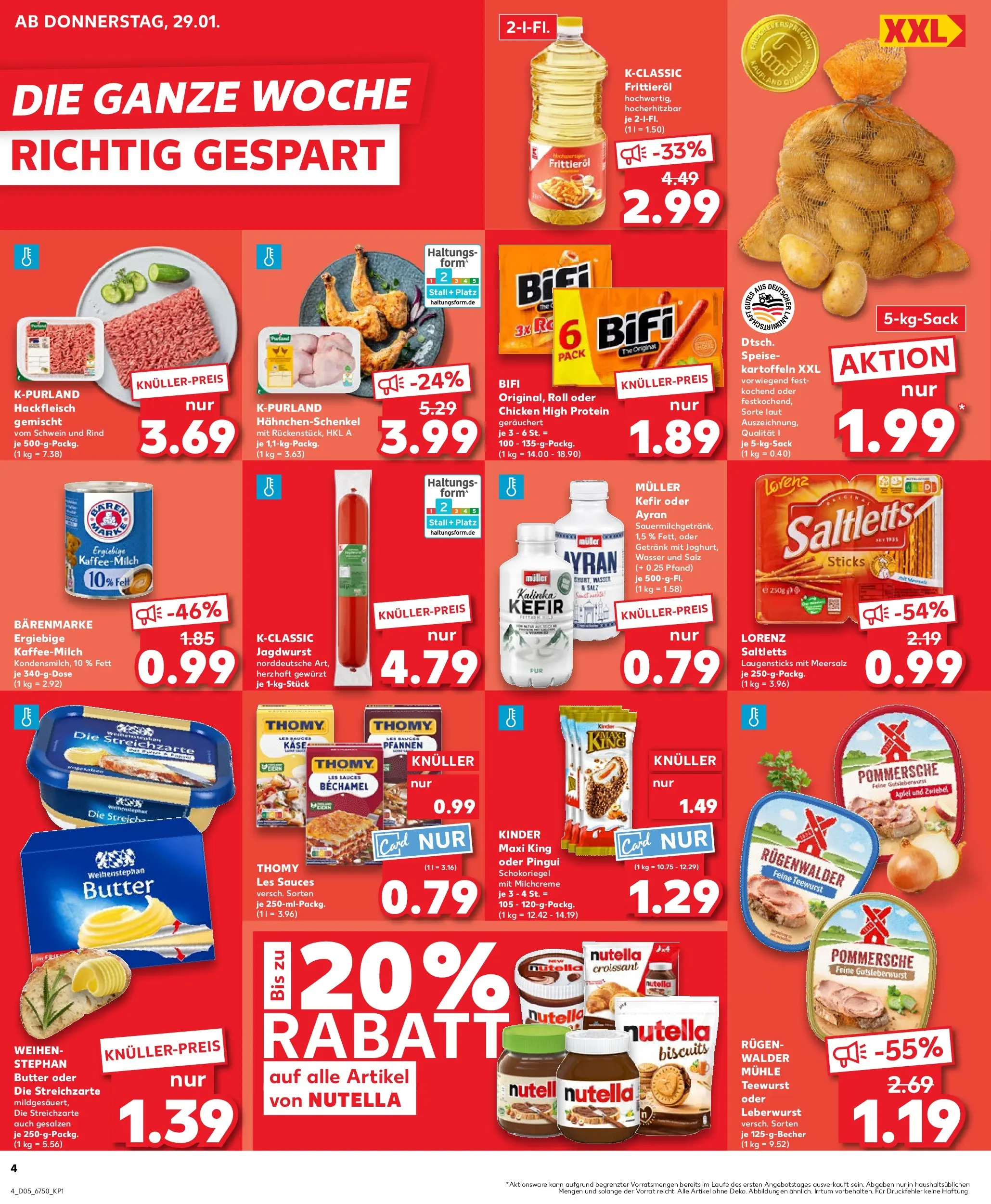 Prospekt Kaufland ab 28.01.2026 » Angebote Online zum Blättern | Seite: 4 | Produkte: Butter, Croissant, Nutella, Salz