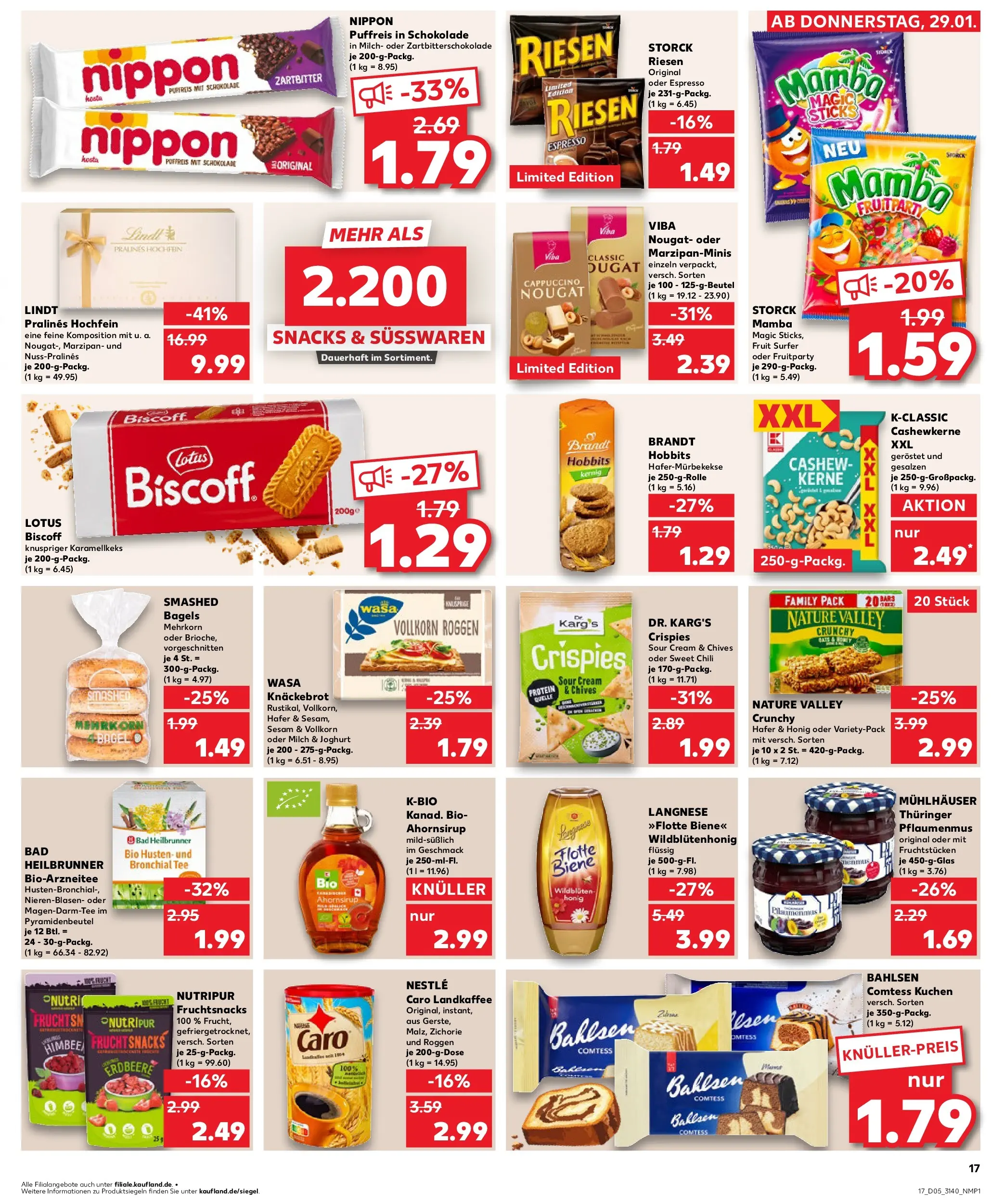 Prospekt Kaufland ab 29.01.2026 » Angebote Online zum Blättern | Seite: 17 | Produkte: Milch, Schokolade, Tee, Lindt