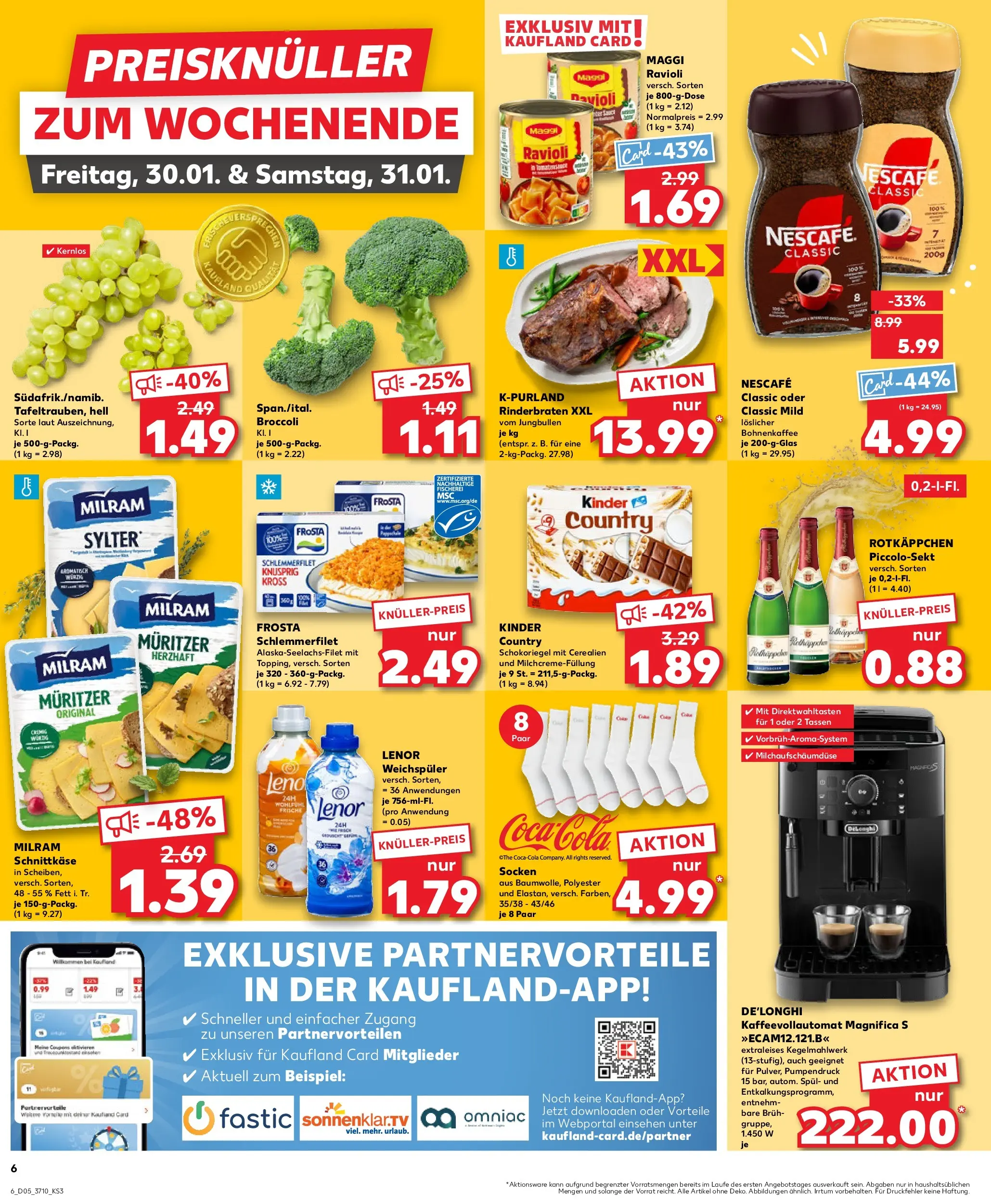Prospekt Kaufland ab 29.01.2026 » Angebote Online zum Blättern | Seite: 6 | Produkte: Nescafe, Weichspüler, Milram, Rotkäppchen