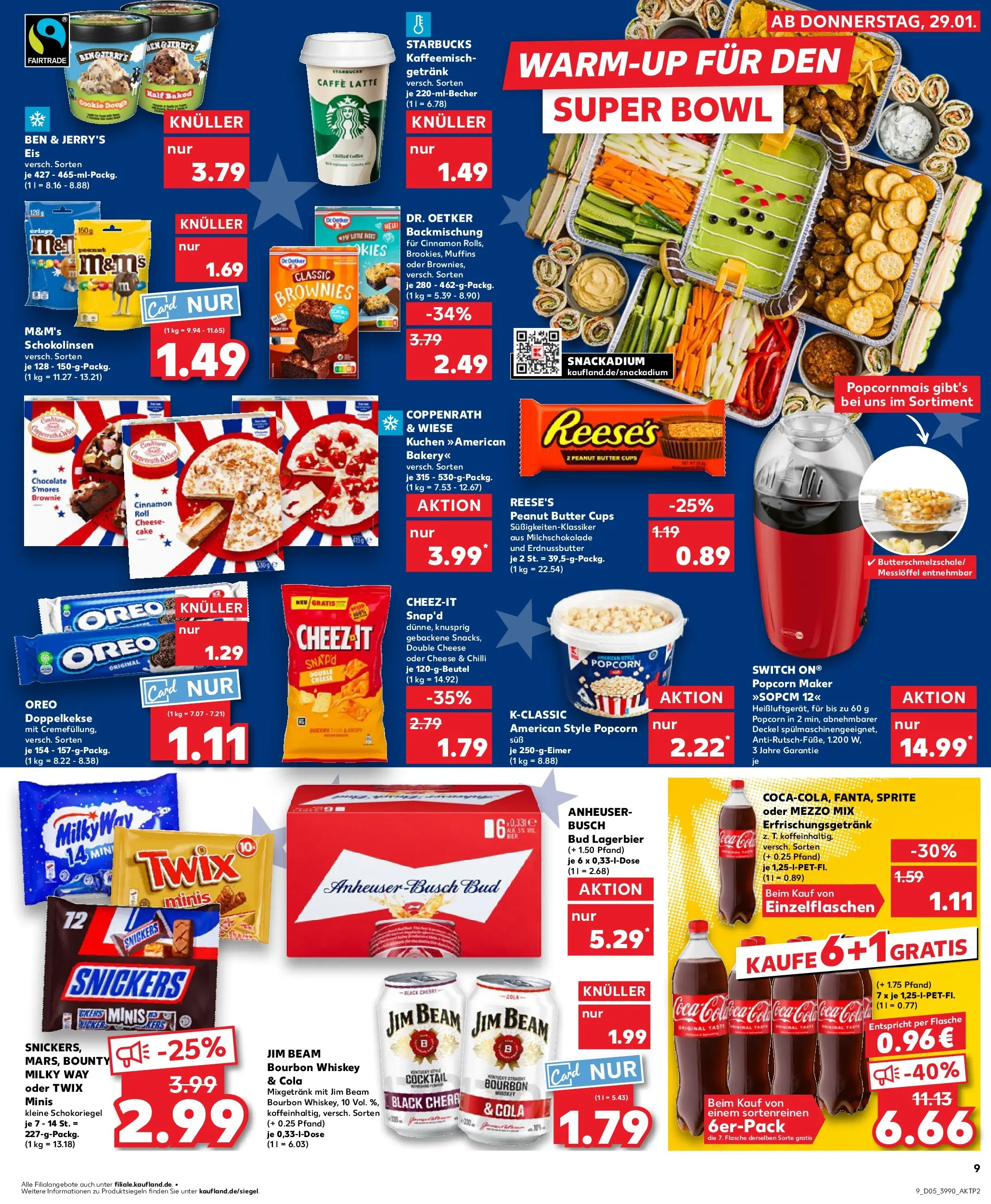 Prospekt Kaufland ab 29.01.2026 » Angebote Online zum Blättern | Seite: 9 | Produkte: Mezzo mix, Sprite, Snickers, Eis