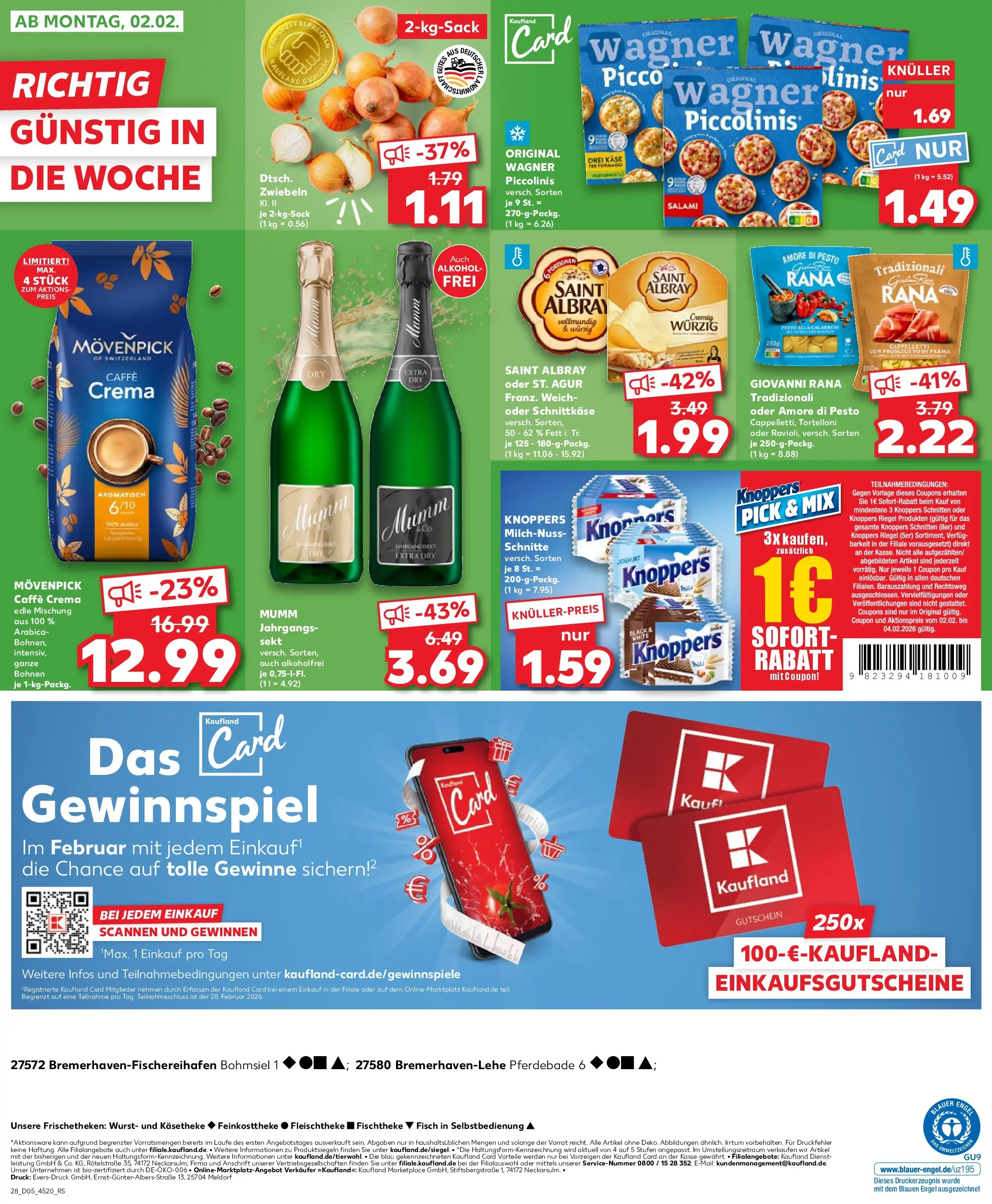 Prospekt Kaufland ab 29.01.2026 » Angebote Online zum Blättern | Seite: 28 | Produkte: Fisch, Zwiebeln, Piccolinis, Pizza
