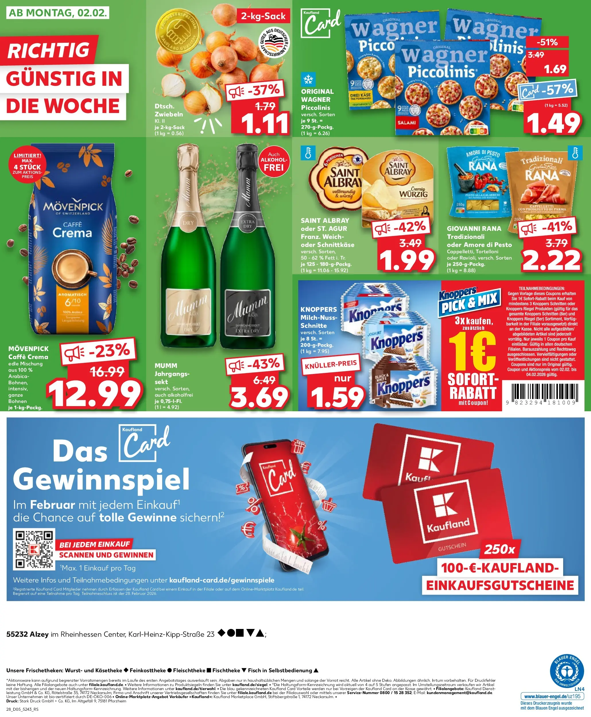 Prospekt Kaufland ab 29.01.2026 » Angebote Online zum Blättern | Seite: 28 | Produkte: Knoppers, Piccolinis, Salami, Pizza