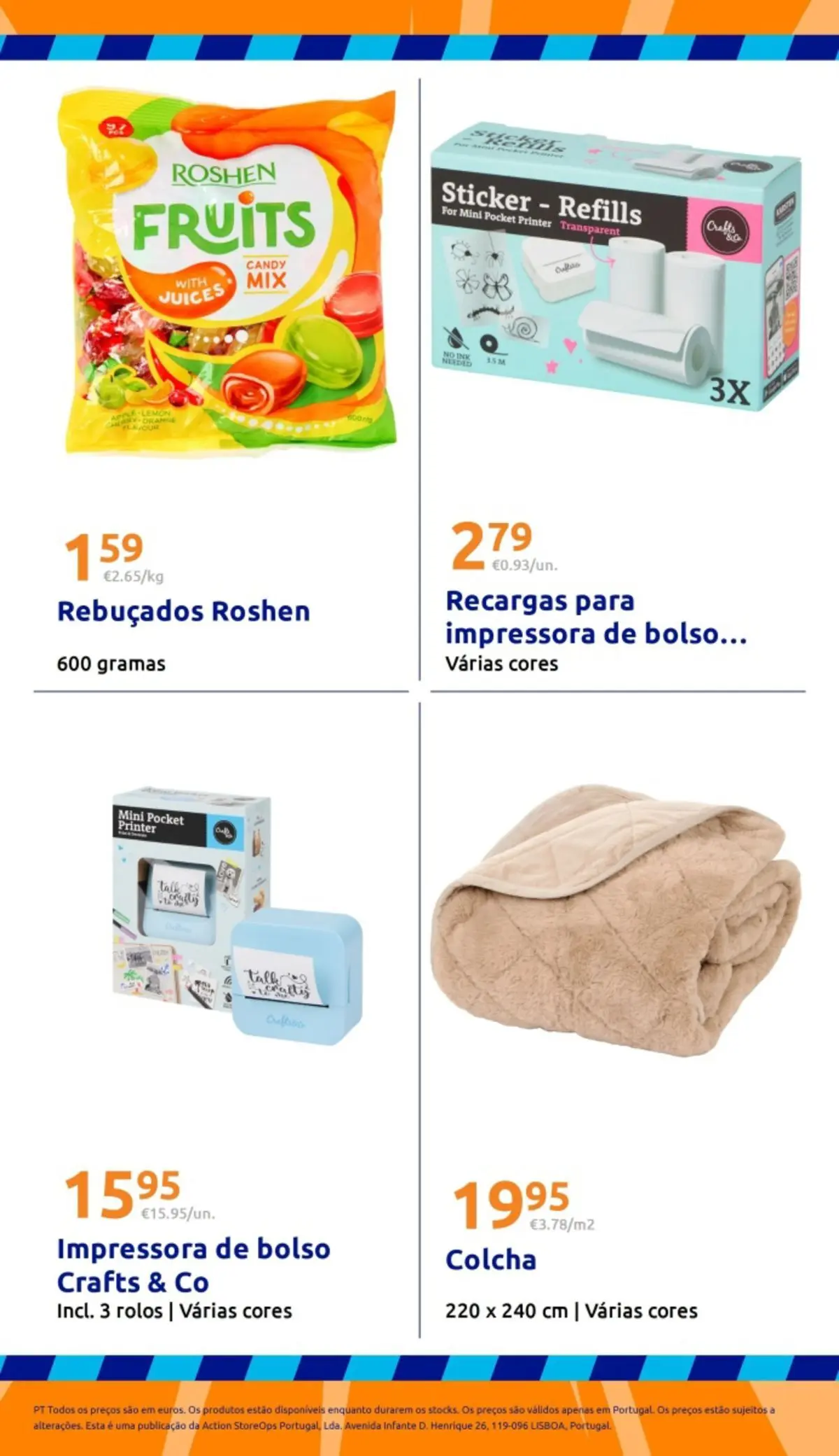 Action - folheto » de 21/01/2026 - 27/01/2026 | Página: 12 | Produtos: Impressora, Rebuçados, Colcha