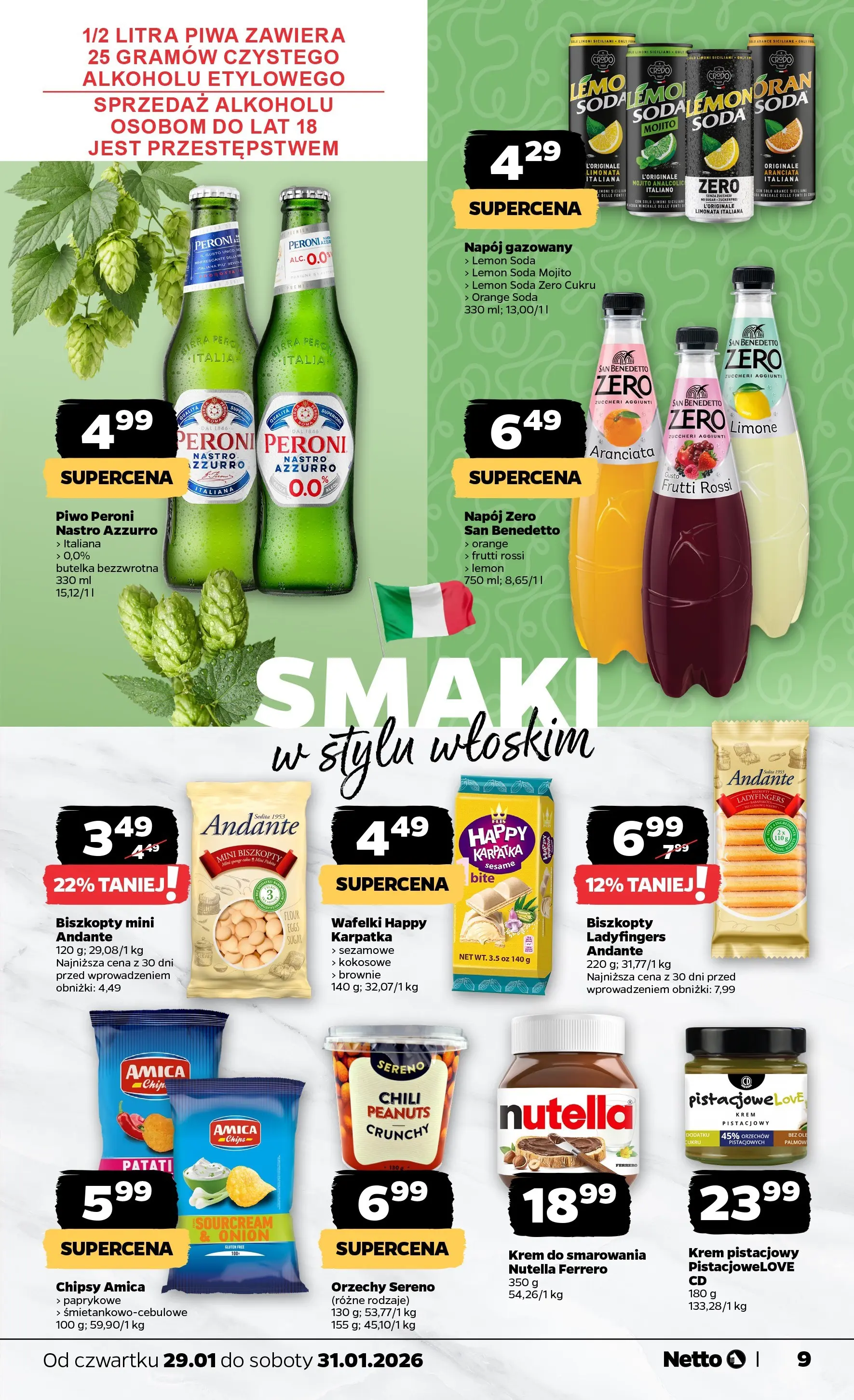 Netto - NETTO T05B ważne do 31.01.2026 od 28.01.2026 - Aktualne promocje | Strona: 9 | Produkty: Chili, Nutella, Brownie, Krem