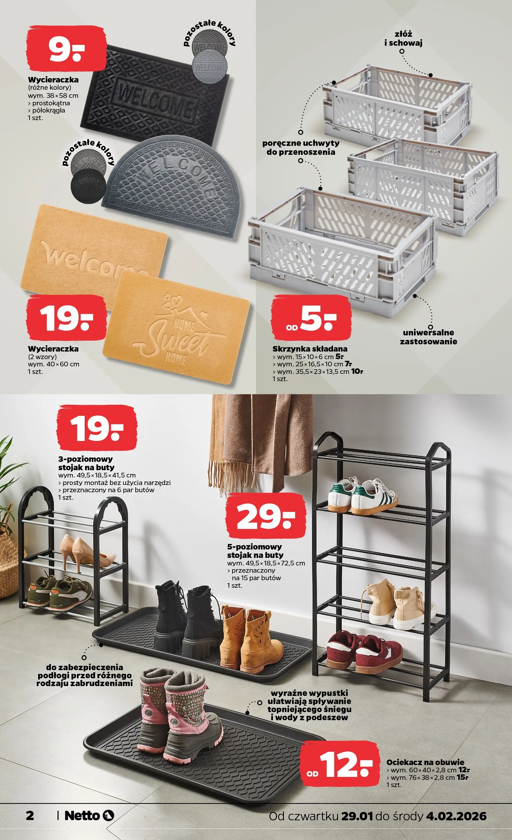 Netto - NETTO T05B ważne do 31.01.2026 od 28.01.2026 - Aktualne promocje | Strona: 20 | Produkty: Buty, Wycieraczka