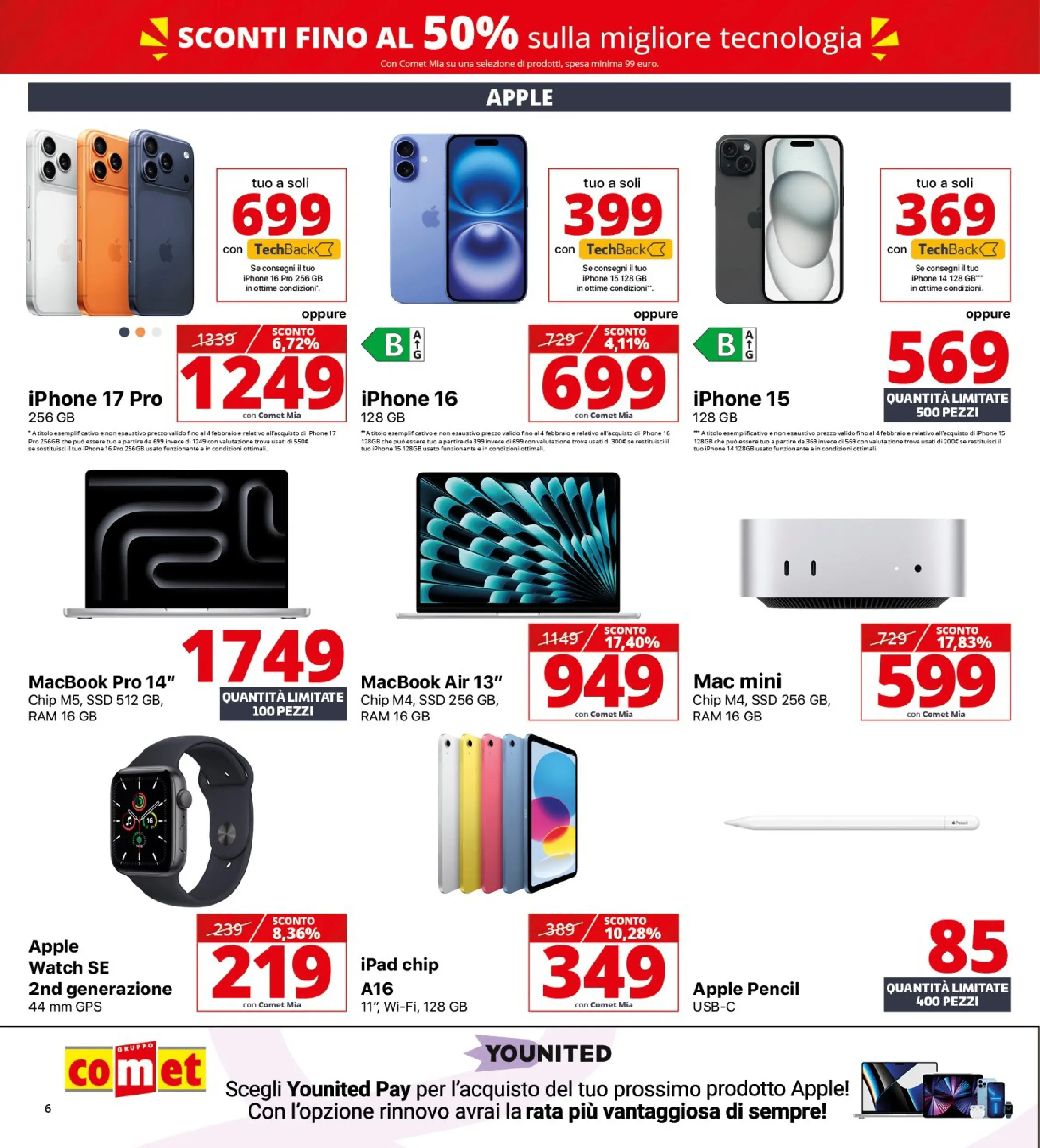 Nuovo Comet - Saldi da Comet! dal 21/01/2026 > offerte anteprima 🛍️ | Pagina: 6 | Prodotti: Macbook air, Iphone, Ipad, Macbook
