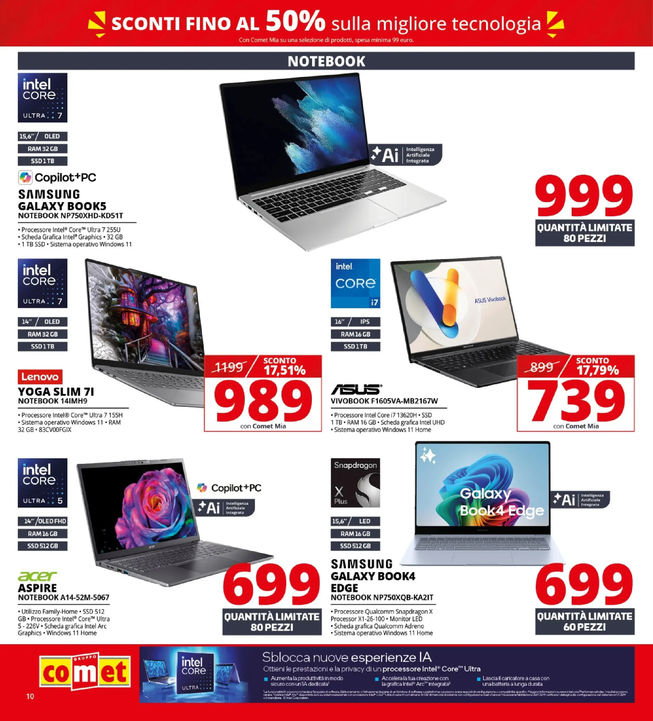 Nuovo Comet - Saldi da Comet! dal 21/01/2026 > offerte anteprima 🛍️ | Pagina: 10 | Prodotti: Monitor, Notebook, Samsung Galaxy, Samsung