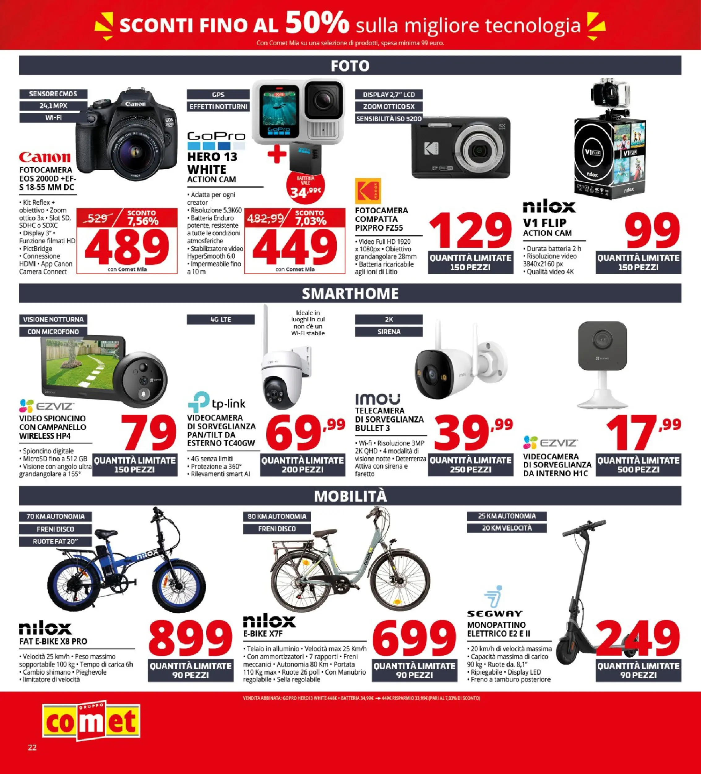 Nuovo Comet - Saldi da Comet! dal 21/01/2026 > offerte anteprima 🛍️ | Pagina: 22 | Prodotti: Faretto, Action cam, Video, Videocamera
