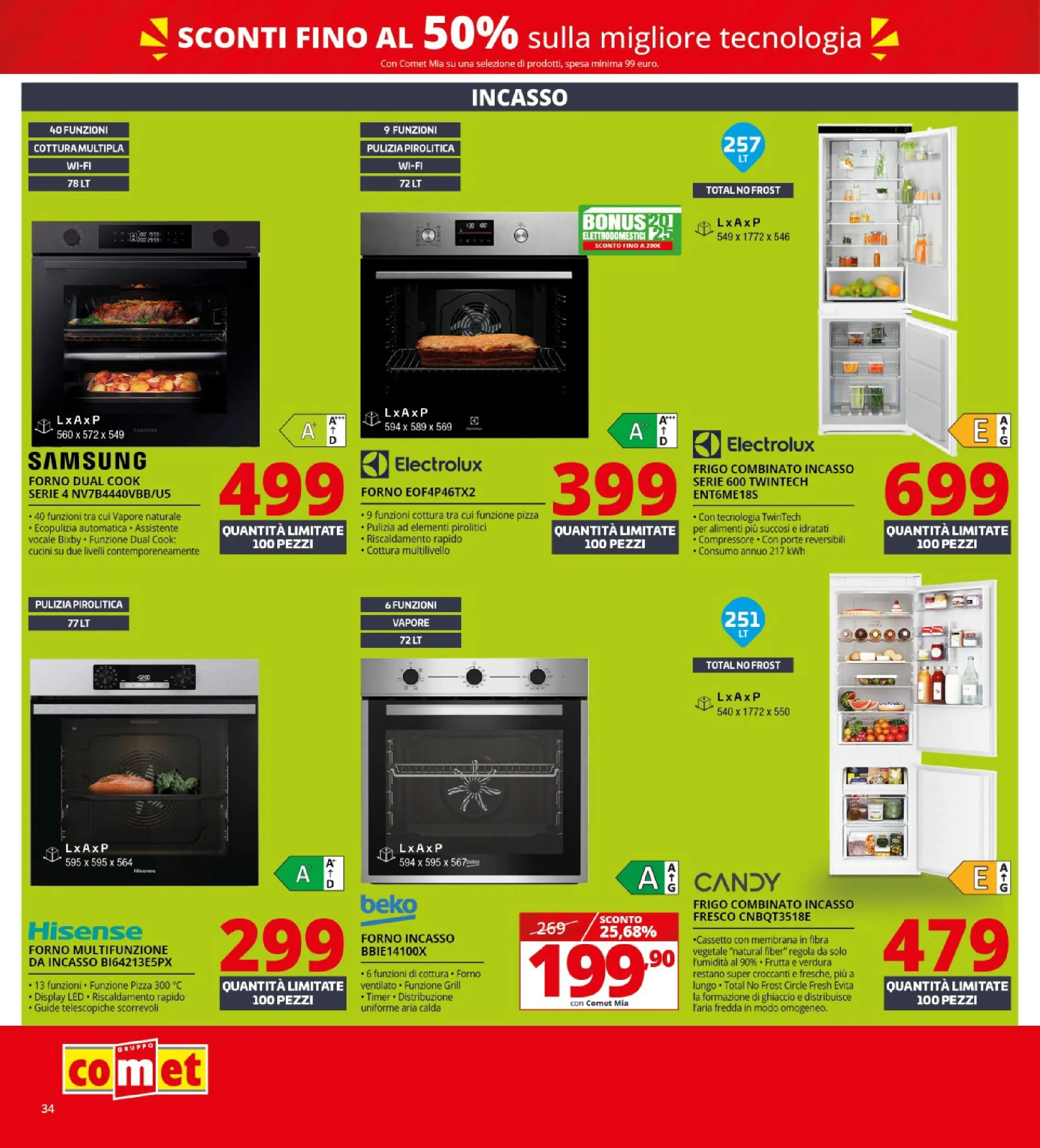 Nuovo Comet - Saldi da Comet! dal 21/01/2026 > offerte anteprima 🛍️ | Pagina: 34 | Prodotti: Pizza, Compressore, Forno, Samsung