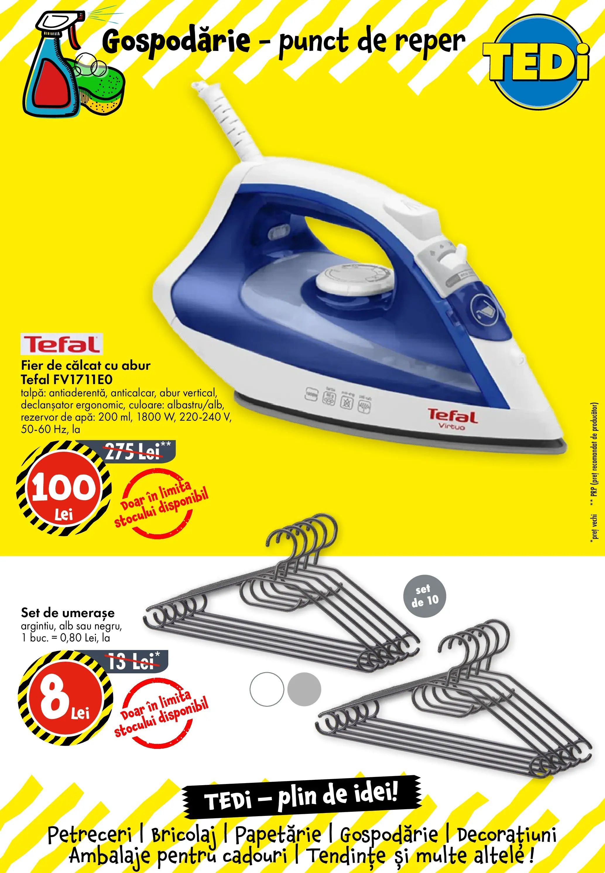 Catalog TEDi - Voluntari - Oferta 27.01.2026 - 03.02.2026 | Pagină: 9 | Produse: Fier de călcat, Apă