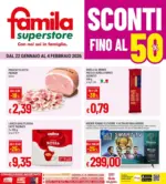 Famila Superstore Sconti fino al 50% - al 04.02.2026