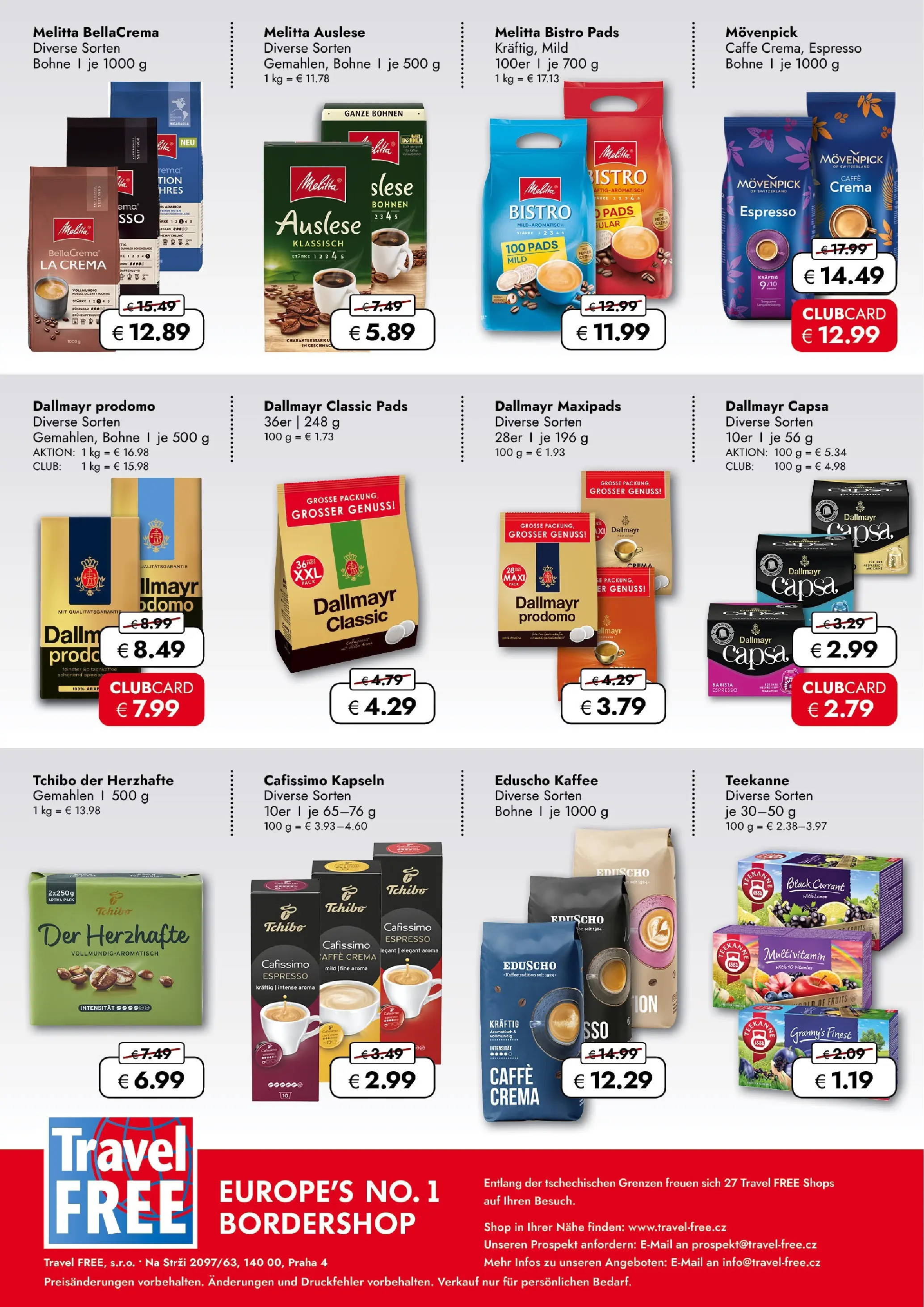 Travel FREE  Aktionsangebote von 23.01.2026 - Aktuelle Angebote | Seite: 8 | Produkte: Kaffee, Papier blanc