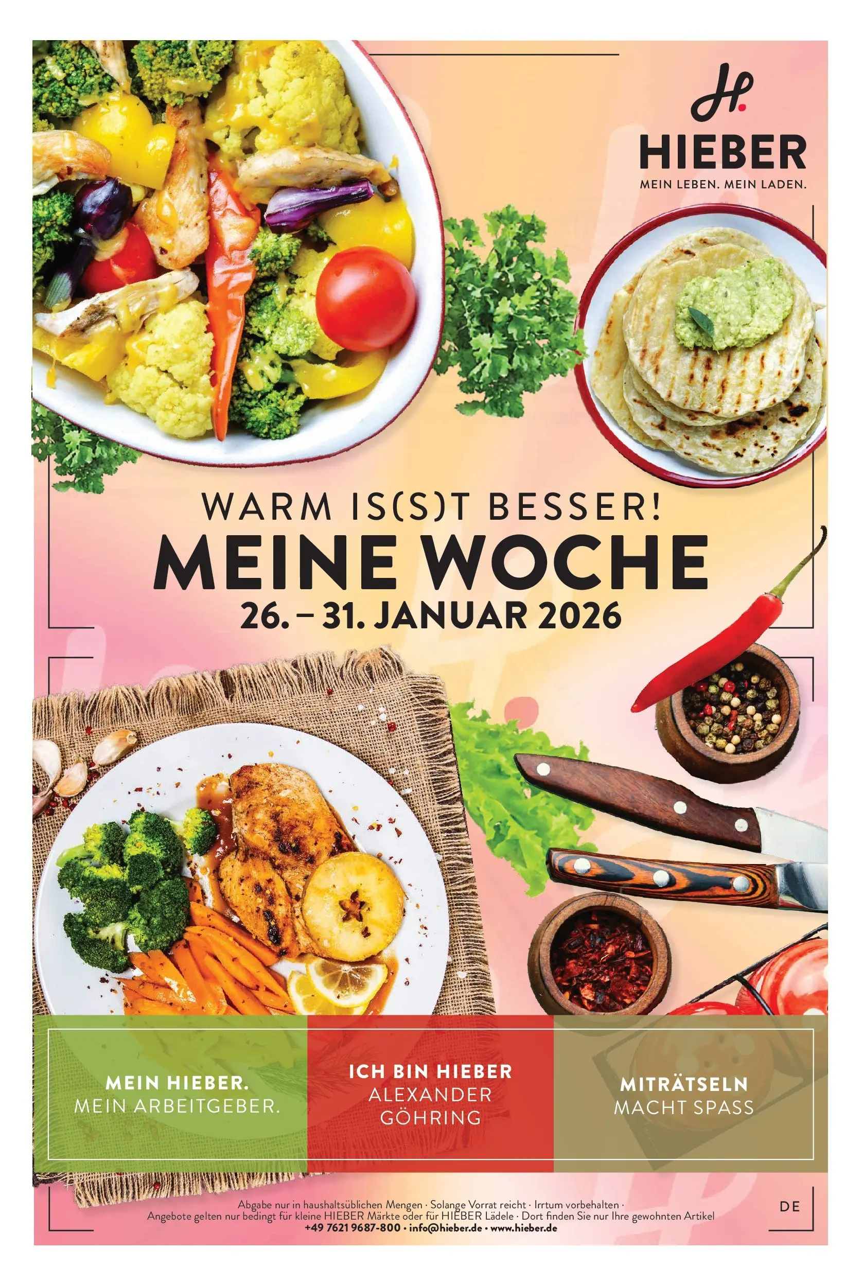 Entdecke - Hieber's Frischecenter: Meine Woche (ab 25.01.2026) zum Blättern | Seite: 1
