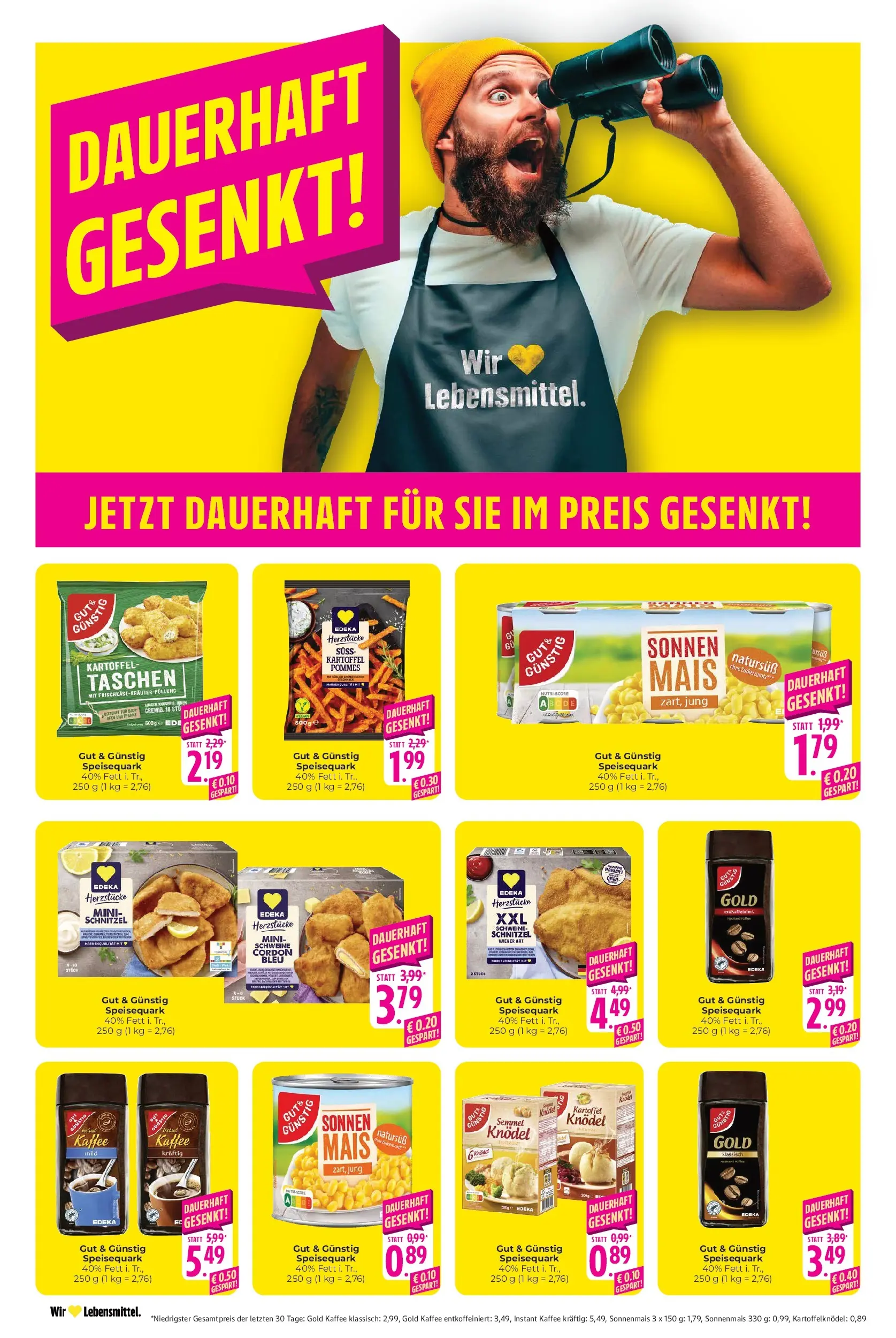 Entdecke - Hieber's Frischecenter: Meine Woche (ab 25.01.2026) zum Blättern | Seite: 18 | Produkte: Kaffee, Pommes, Schnitzel, Speisequark