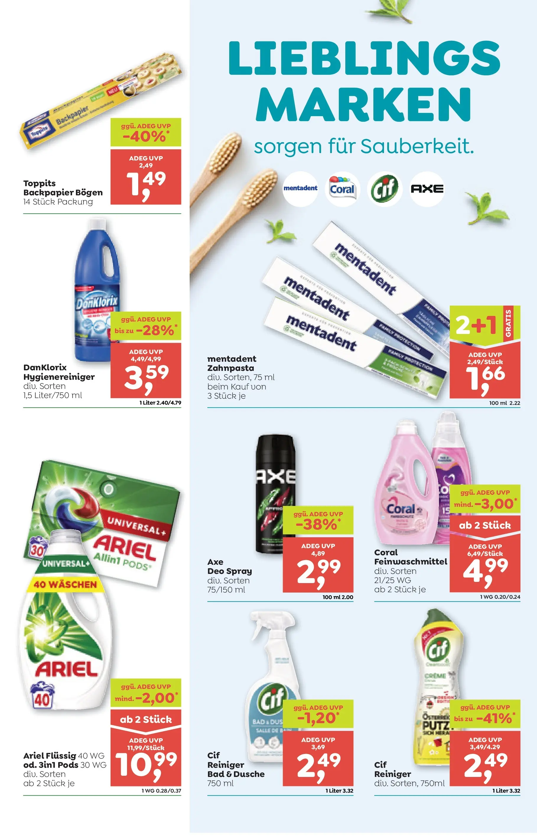 ADEG Weissenbach, Hausmening von 22.01.2026 - Aktuelle Angebote | Seite: 15 | Produkte: Bad, Dusche, Zahnpasta