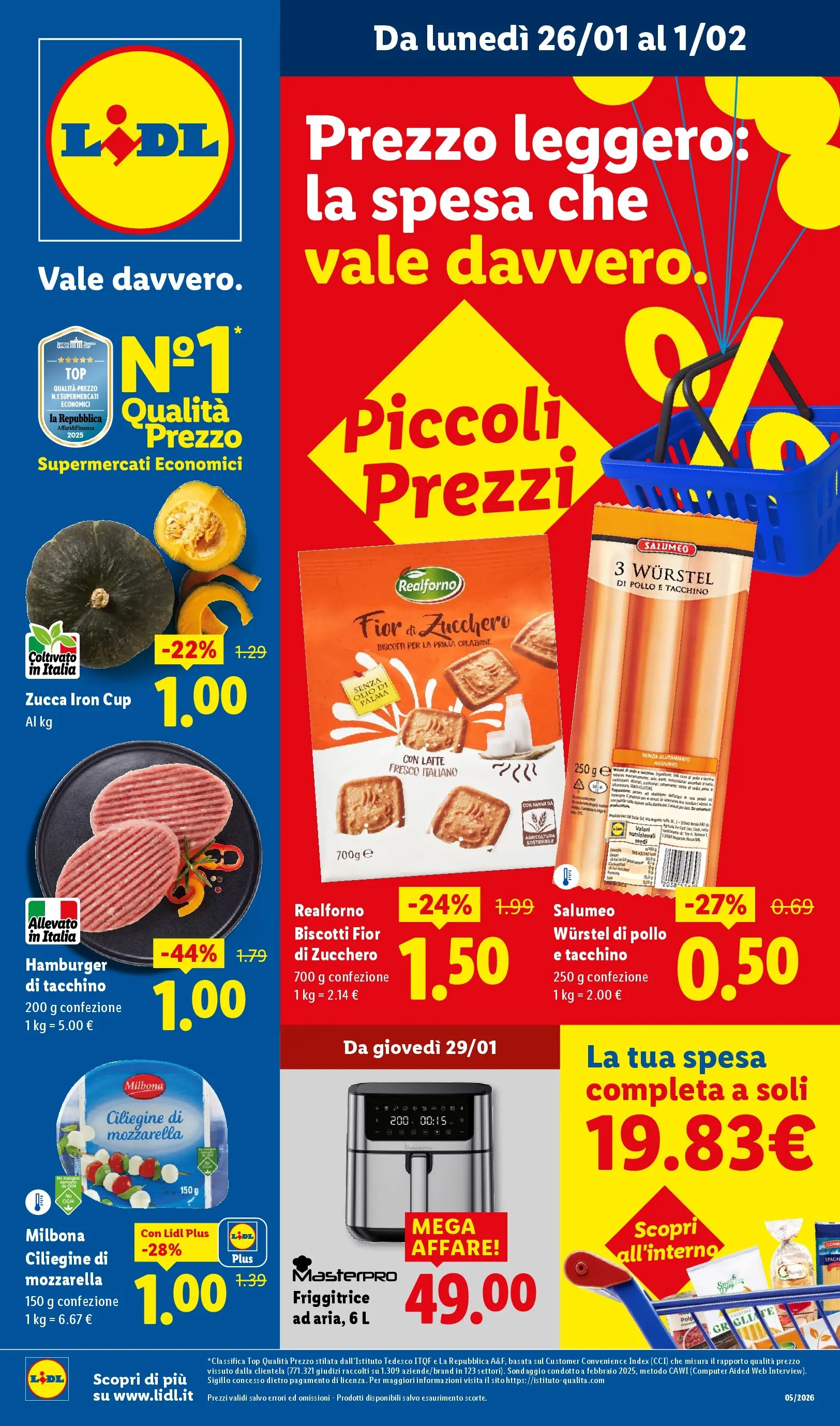 LIDL volantino della prossima settimana dal ﻿22/01/2026﻿ 📣 | Pagina: 1 | Prodotti: Zucchero, Farina, Computer, Hamburger