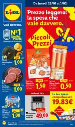 Anteprima del volantino Lidl - Piccoli prezzi valido a partire dal 22.01.2026