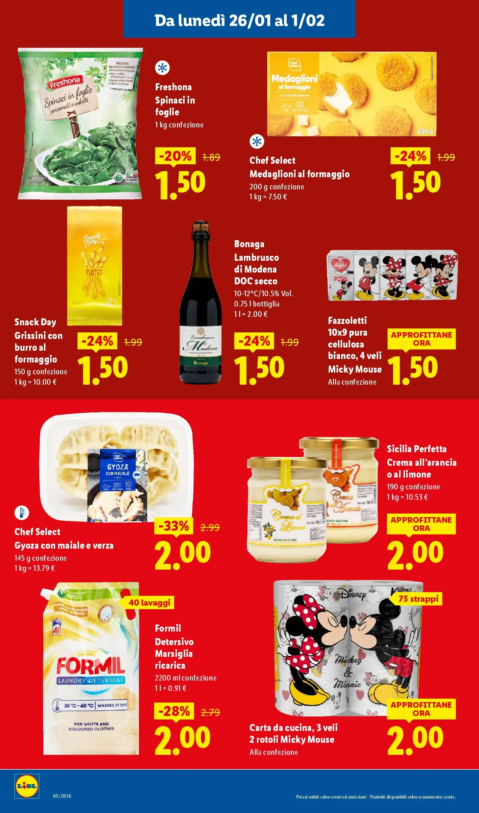 LIDL volantino della prossima settimana dal ﻿22/01/2026﻿ 📣 | Pagina: 4 | Prodotti: Crema, Mouse, Grissini, Bottiglia