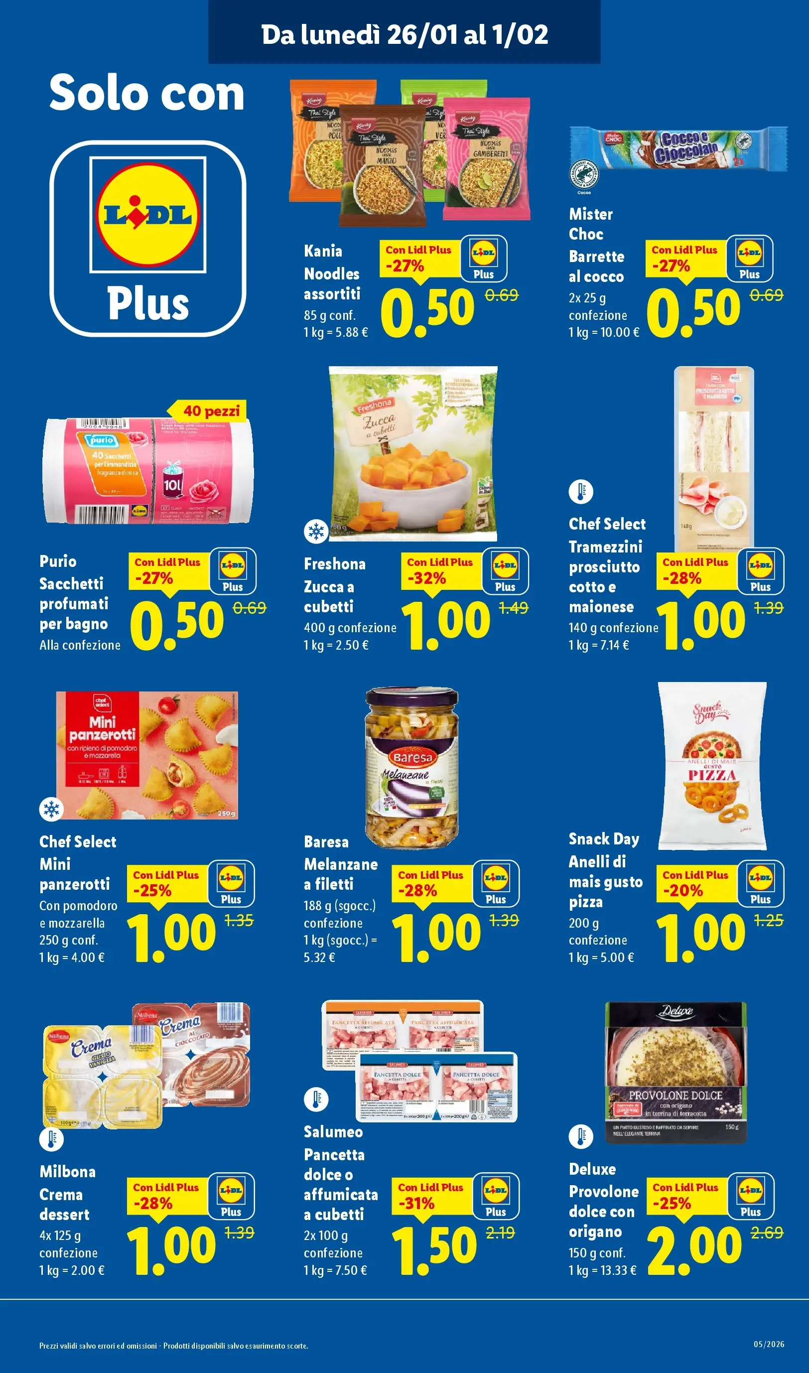 LIDL volantino della prossima settimana dal ﻿22/01/2026﻿ 📣 | Pagina: 5 | Prodotti: Provolone, Melanzane, Panzerotti, Bagno