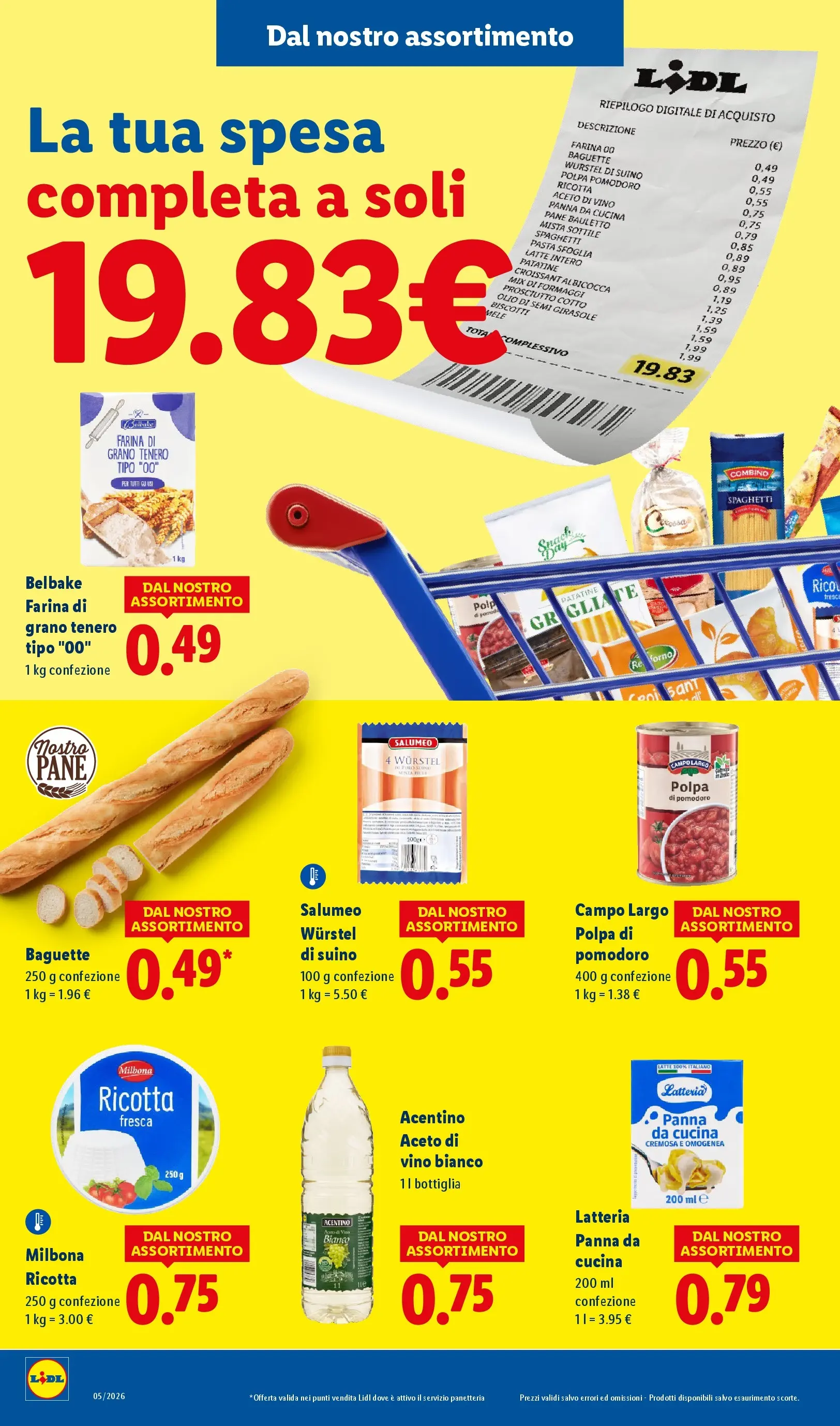 LIDL volantino della prossima settimana dal ﻿22/01/2026﻿ 📣 | Pagina: 12 | Prodotti: Prosciutto, Farina, Pasta, Bottiglia