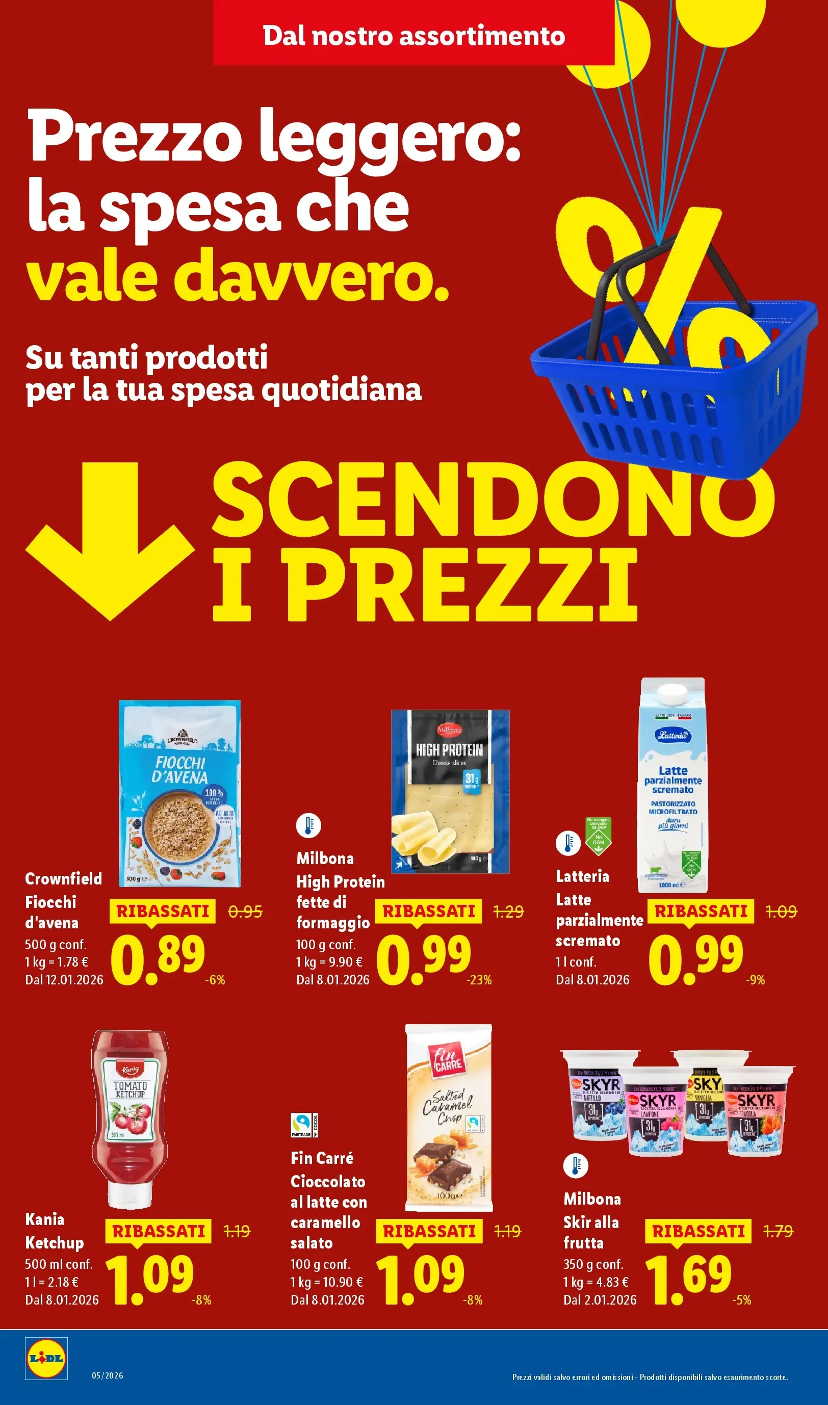 LIDL volantino della prossima settimana dal ﻿22/01/2026﻿ 📣 | Pagina: 14 | Prodotti: Fiocchi, Formaggio, Lampone, Latte parzialmente scremato