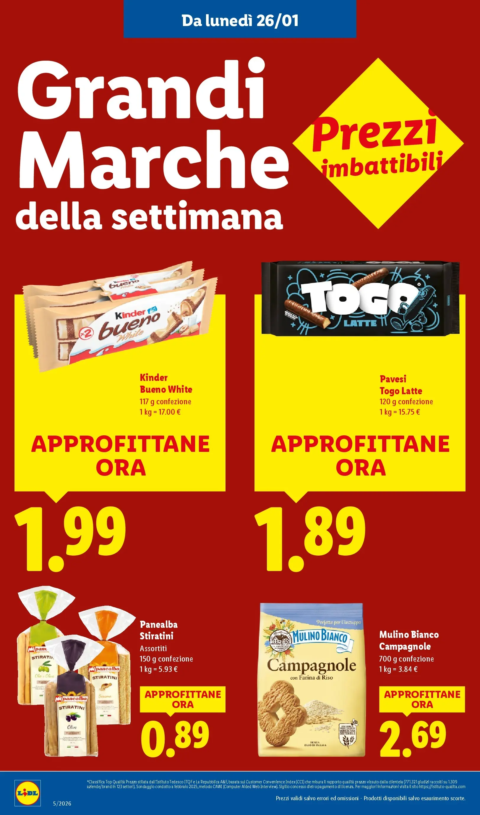LIDL volantino della prossima settimana dal ﻿22/01/2026﻿ 📣 | Pagina: 16 | Prodotti: Latte, Top, Farina, Computer