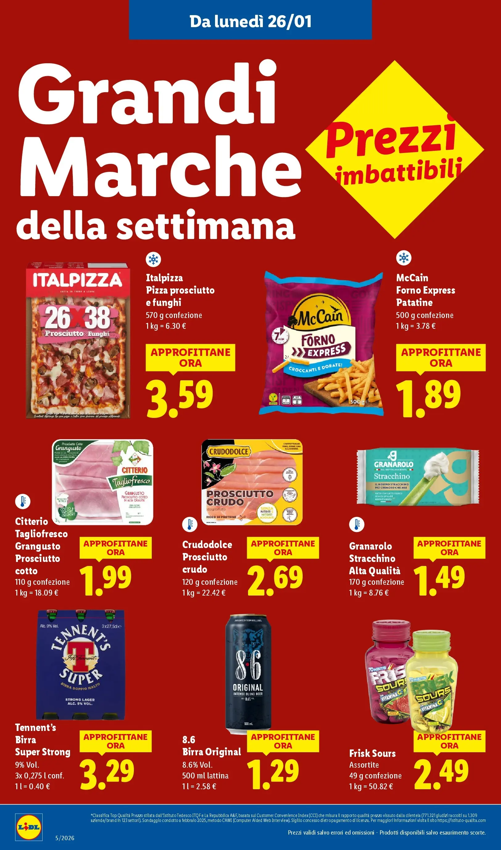 LIDL volantino della prossima settimana dal ﻿22/01/2026﻿ 📣 | Pagina: 18 | Prodotti: Pizza, Patatine, Top, Stracchino