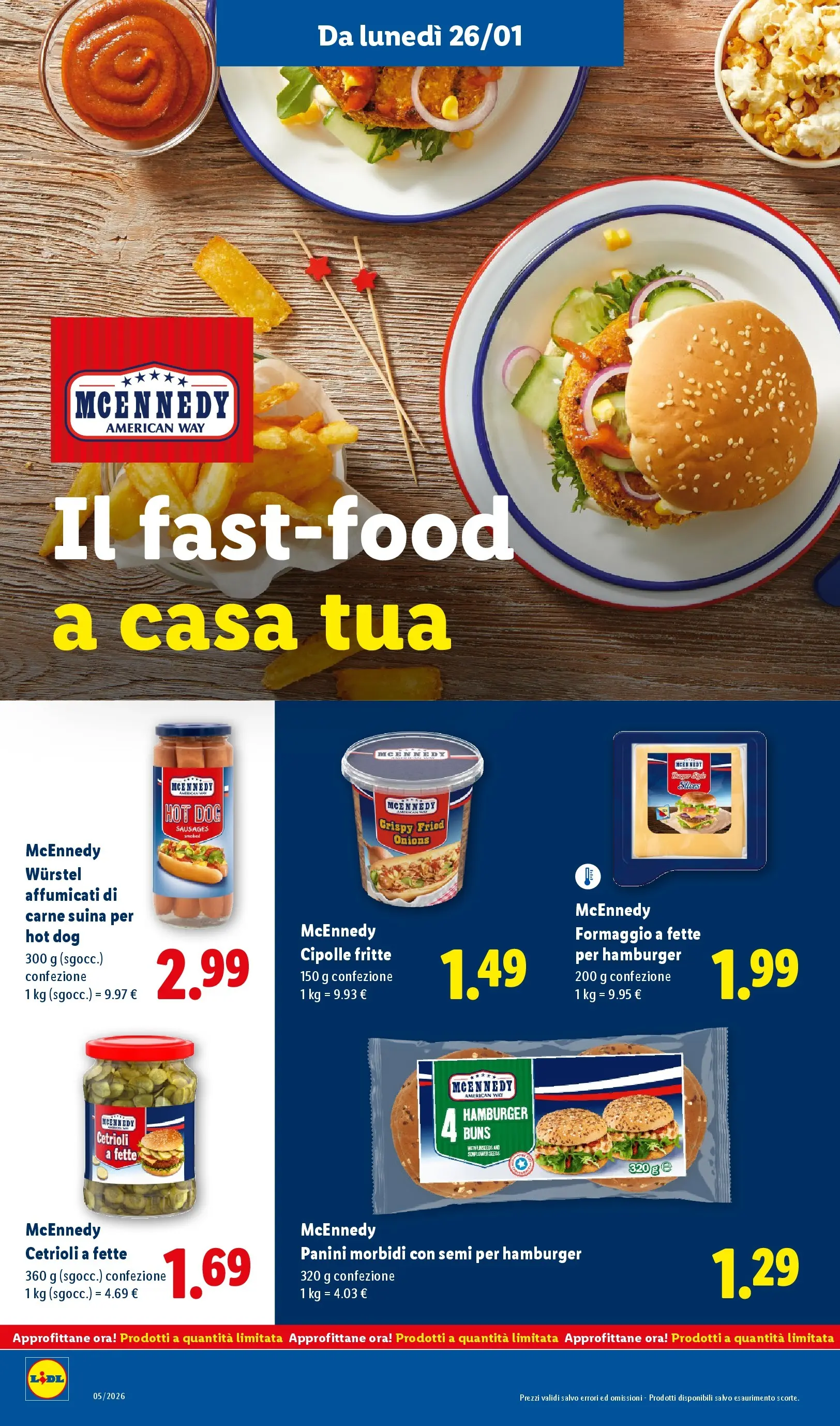 LIDL volantino della prossima settimana dal ﻿22/01/2026﻿ 📣 | Pagina: 20 | Prodotti: Cetrioli, Cipolle, Formaggio, Hamburger