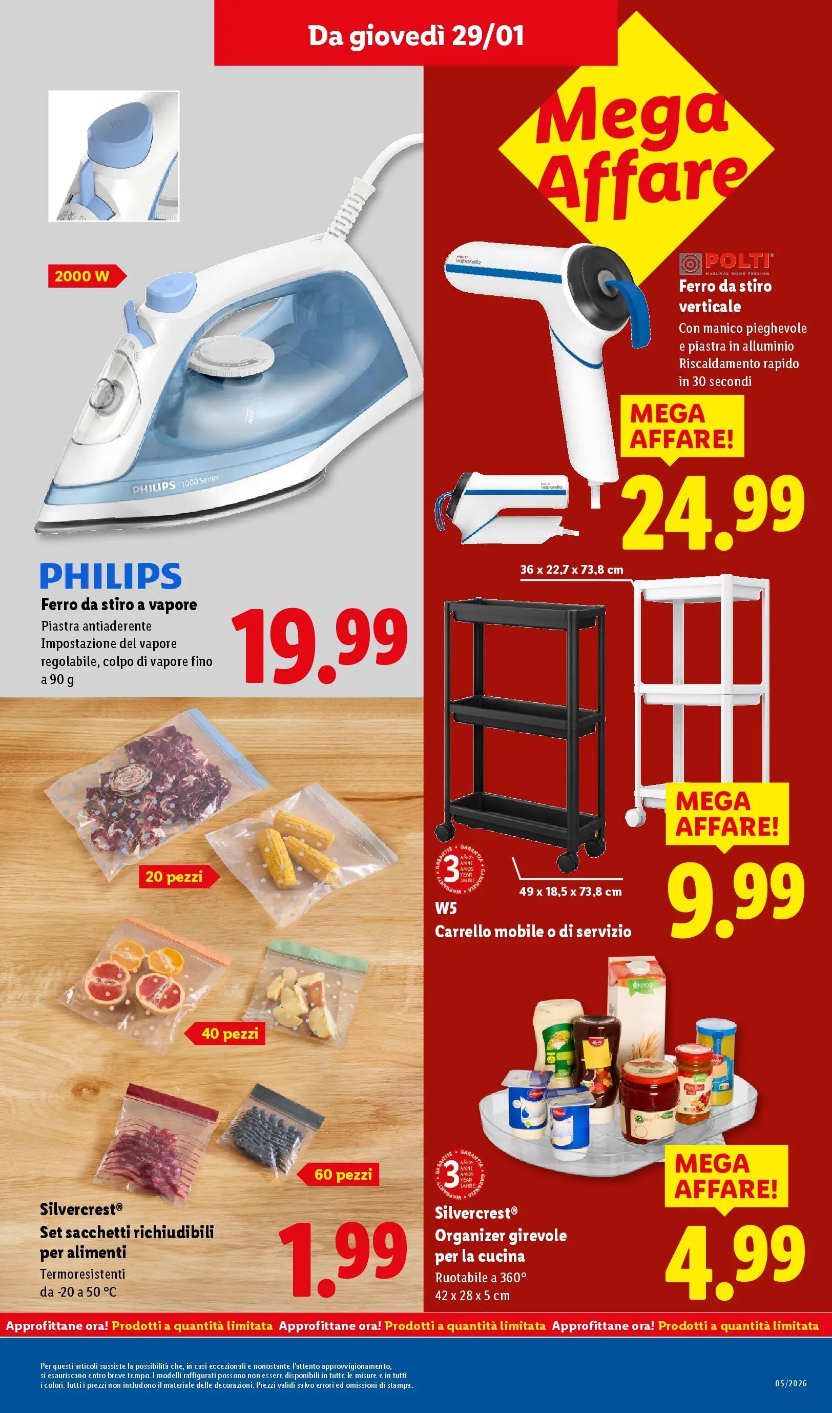 LIDL volantino della prossima settimana dal ﻿22/01/2026﻿ 📣 | Pagina: 46 | Prodotti: Mobile, Carrello, Ferro da stiro, Trolley