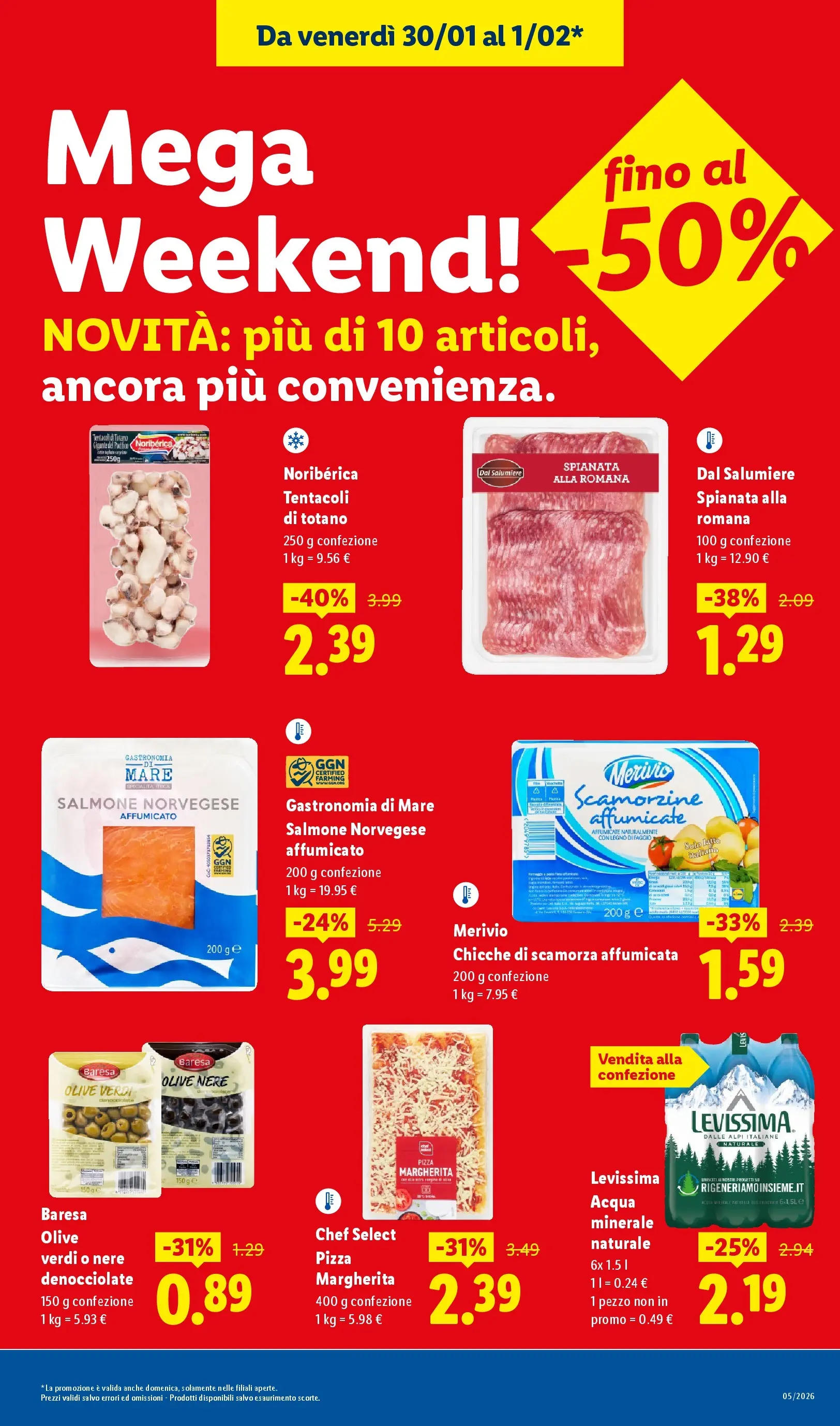 LIDL volantino della prossima settimana dal ﻿22/01/2026﻿ 📣 | Pagina: 51 | Prodotti: Pizza, Latte, Olive, Acqua minerale
