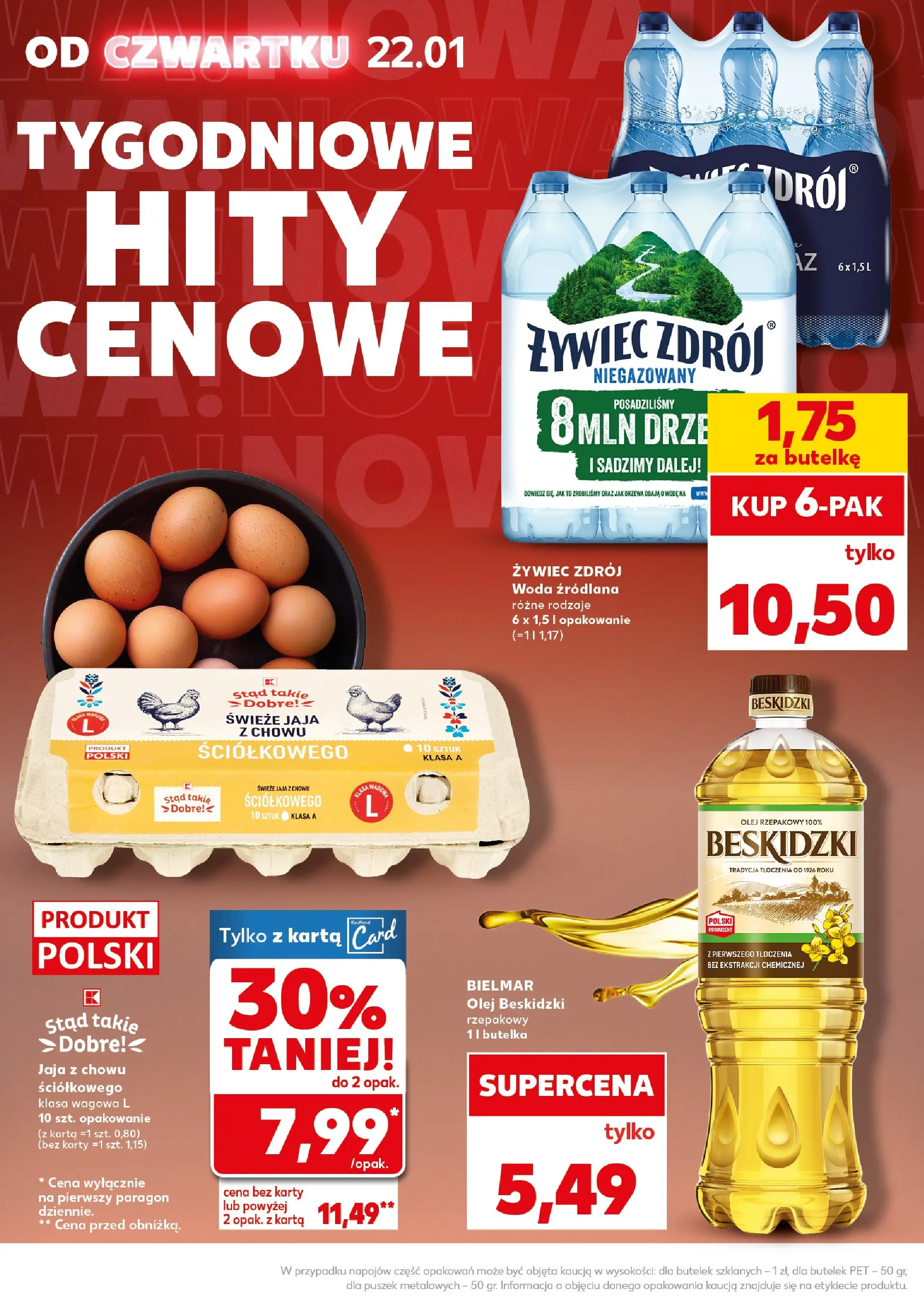 Kaufland gazetka - Super weekend od 24.01.2026 - od jutra PDF | Strona: 4 | Produkty: Karta, Olej rzepakowy, Olej, Woda