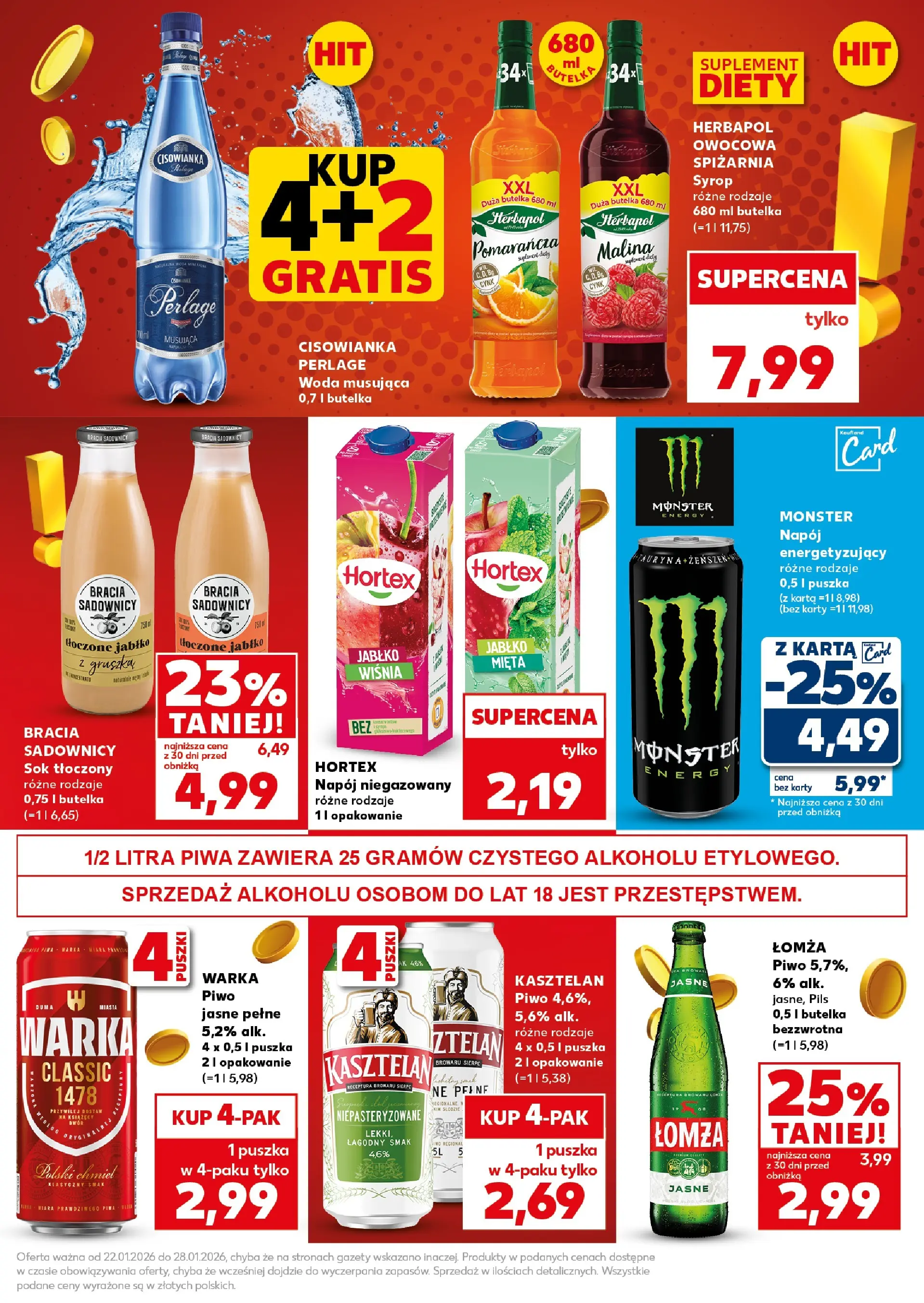 Kaufland gazetka - Super weekend od 24.01.2026 - od jutra PDF | Strona: 11 | Produkty: Syrop, Mięta, Warka, Piwo