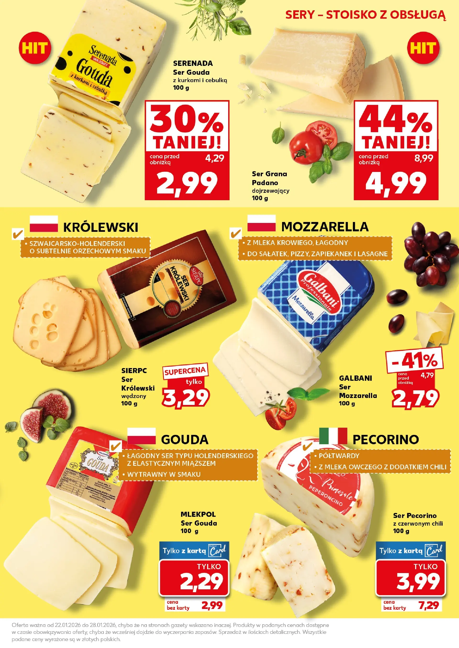 Kaufland gazetka - Super weekend od 24.01.2026 - od jutra PDF | Strona: 19 | Produkty: Ser pecorino, Mleka, Sery, Ser gouda