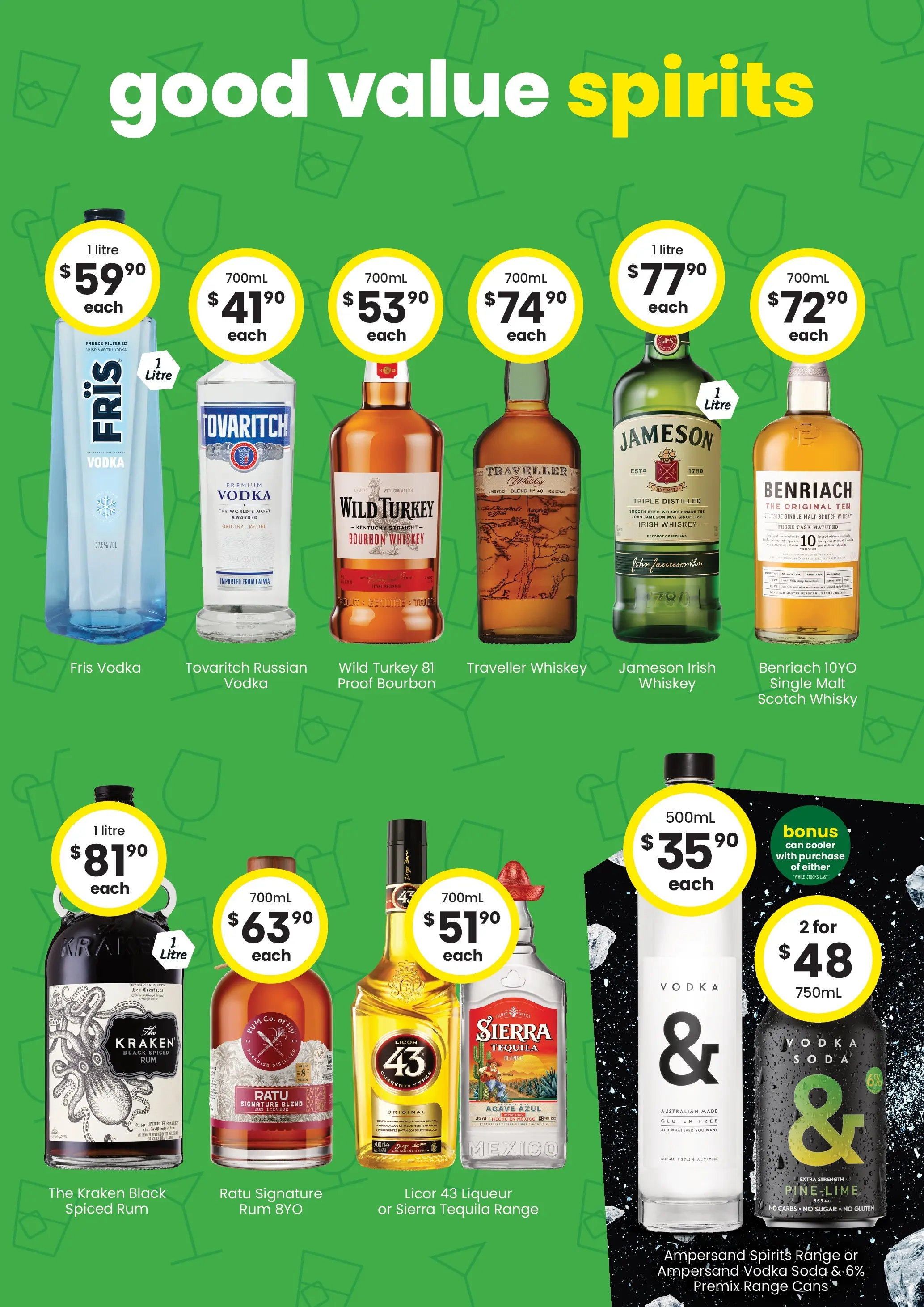 The Bottle-O - Good Value Booze, For Good Value People. 26/01 - 25/01/2026 > weekly / monthly specials | Page: 4 | Products: Vodka, Whiskey, Rum, Turkey